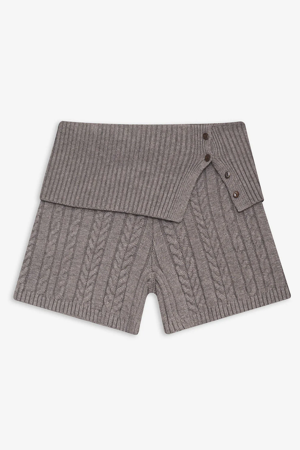 Nolan Cable Cloud Knit Mini Short - Dark Pearl - Image 2