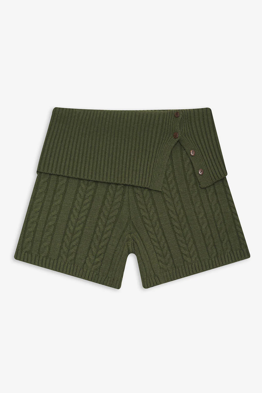 Nolan Cable Cloud Knit Mini Short - Jade Green - Image 2