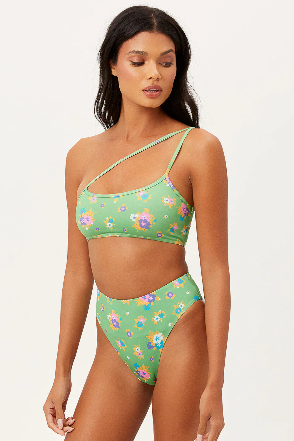 Oliver One Shoulder Bikini Top - Meadow - Image 2