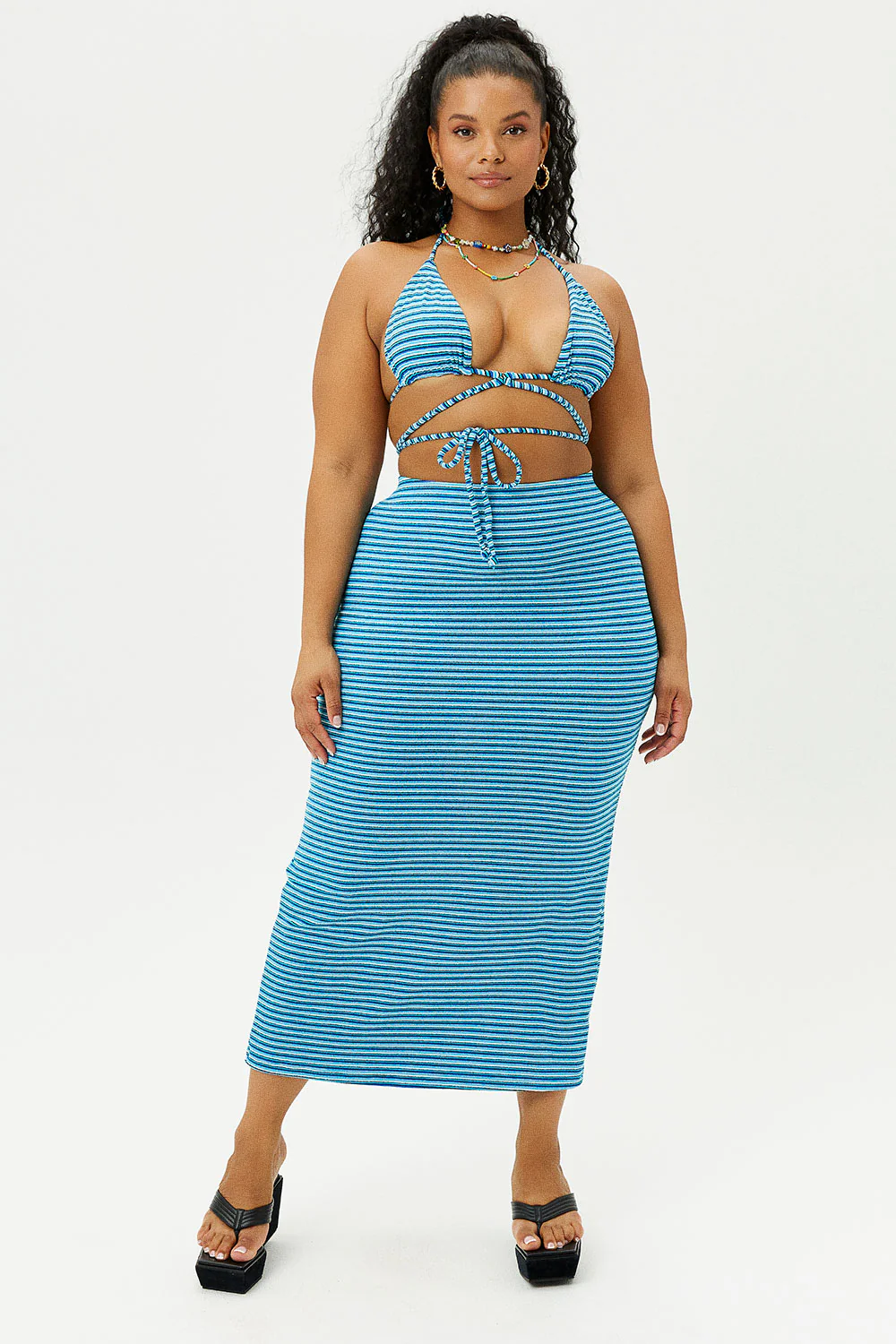 Opal Terry Skirt - Positano Stripe - Image 2