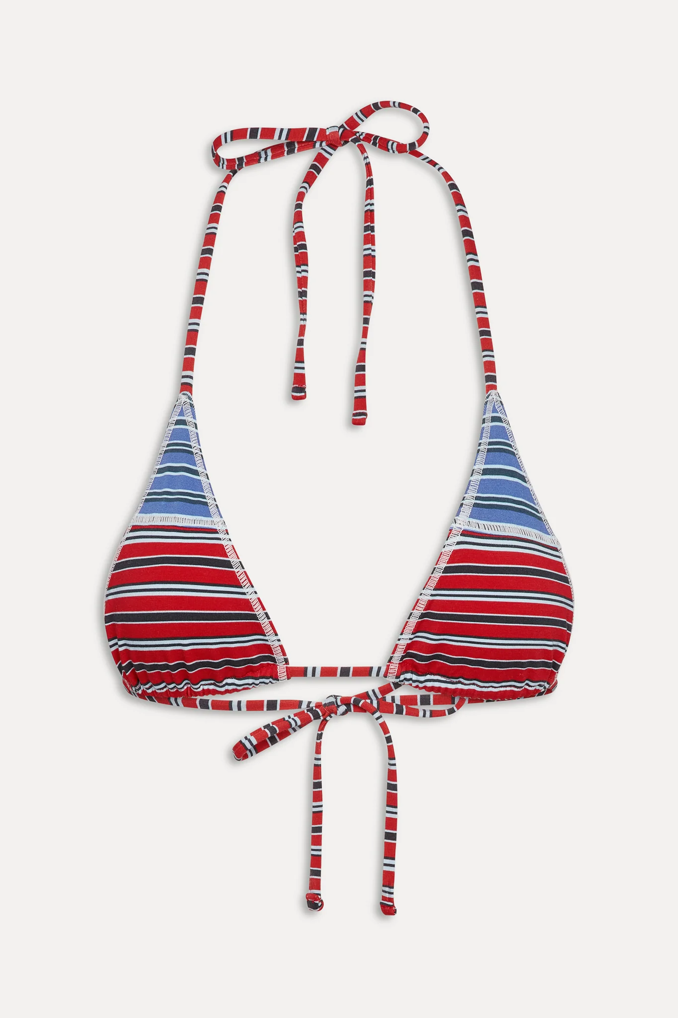 Paradise Micro Halter Bikini Top - Red Summer Stripe - Image 3
