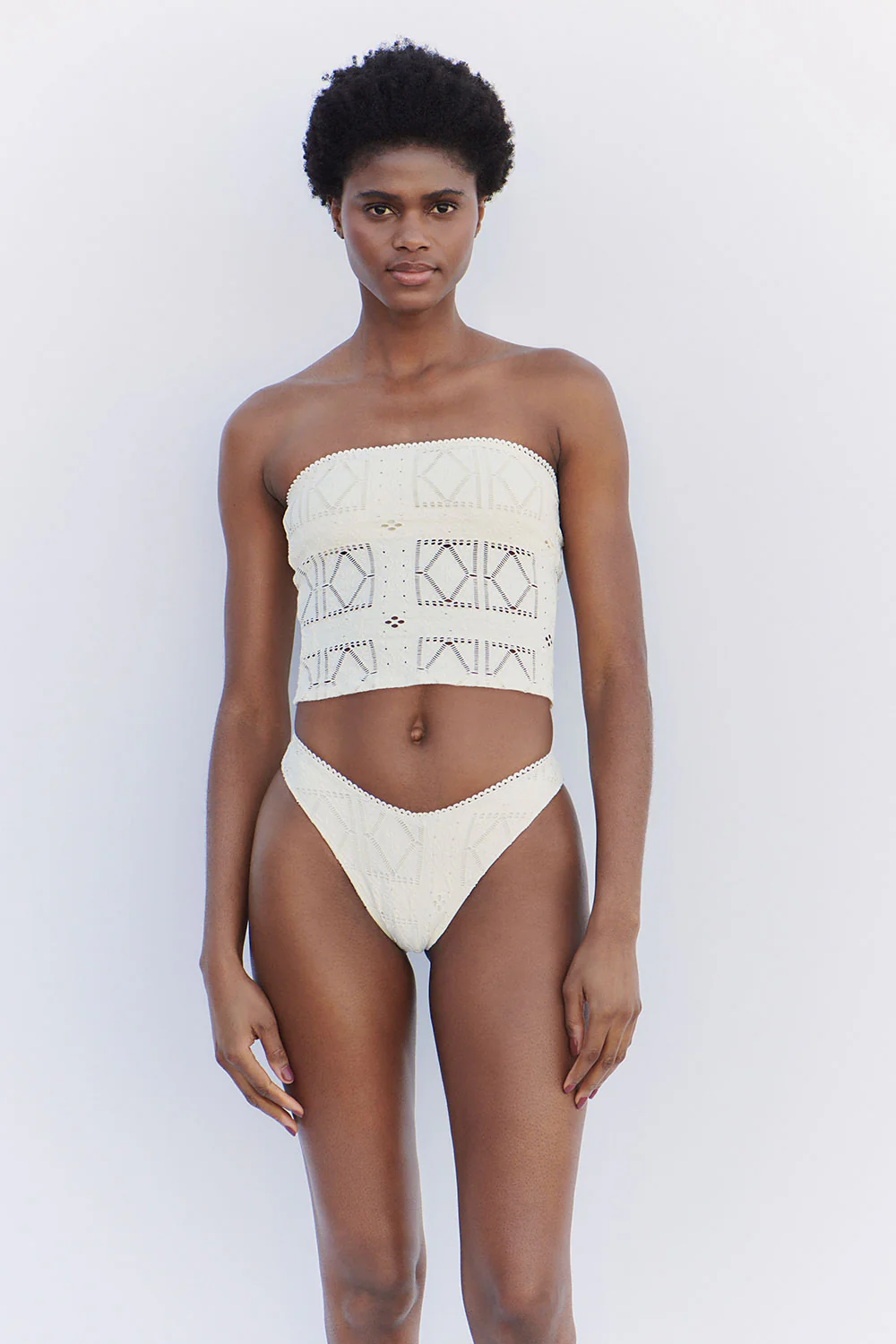 Peace Strapless Bikini Top - Angel Dust - Image 2