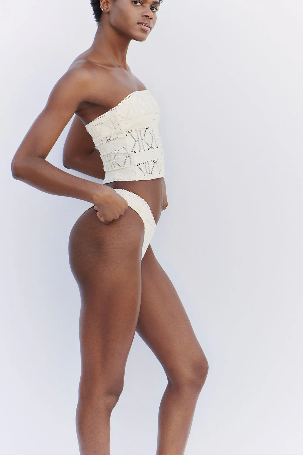 Peace Strapless Bikini Top - Angel Dust - Image 3