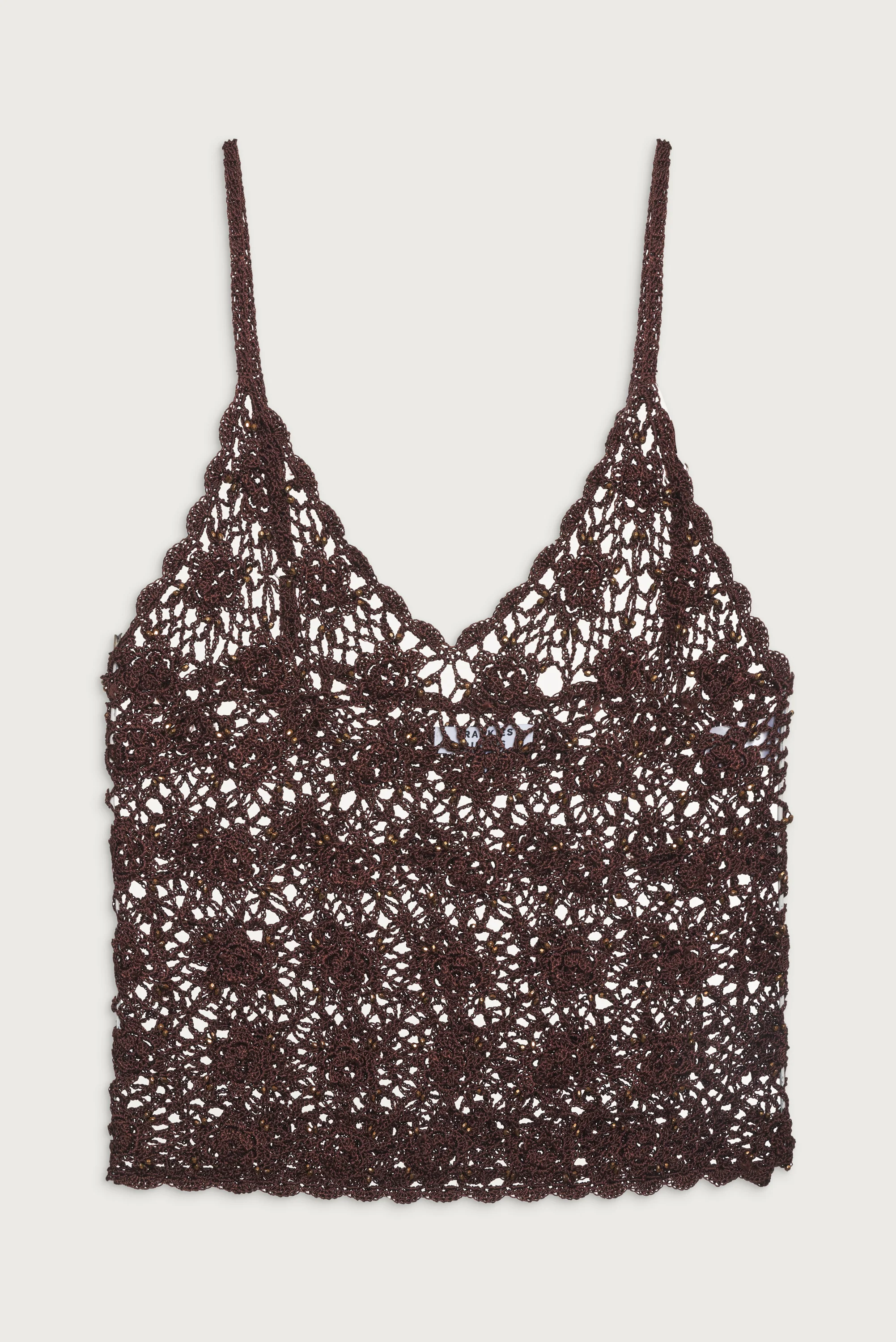 Pearl Crochet Tank - Bourbon - Image 2