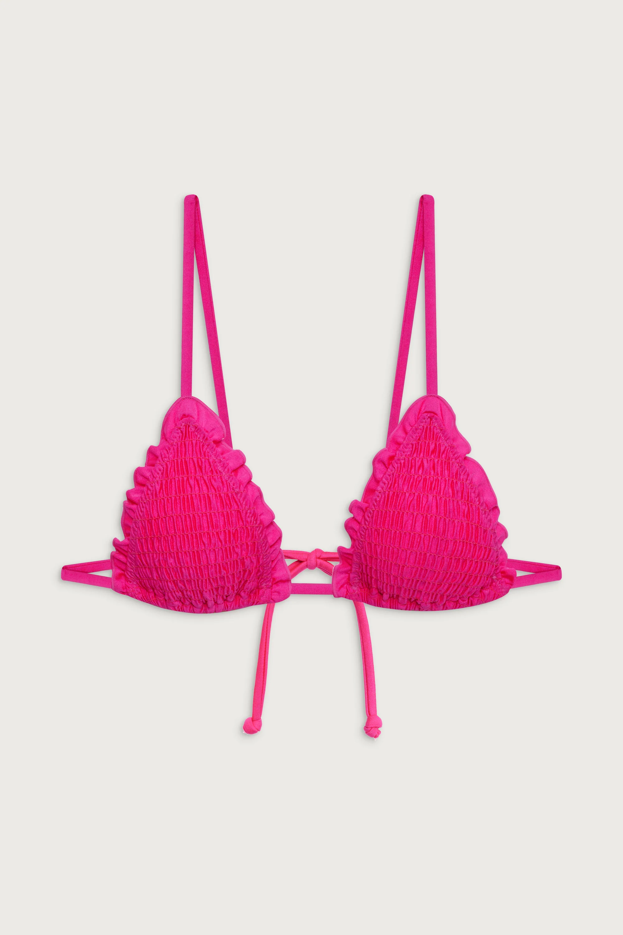 Penny Triangle Shine Bikini Top - Candy Pink - Image 3