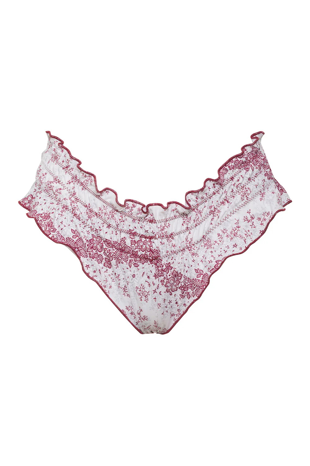 Pippa Floral Ruffle Bikini Bottom - Bisous Lace - Image 6