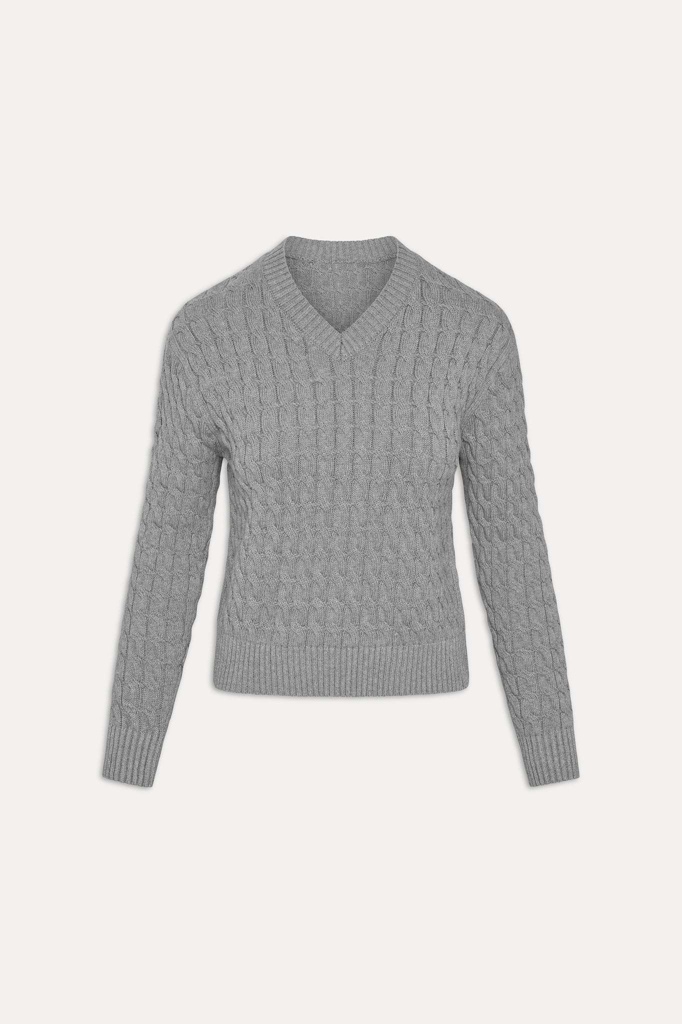 Prince Cable Knit Sweater - Cloud Cover - Image 3