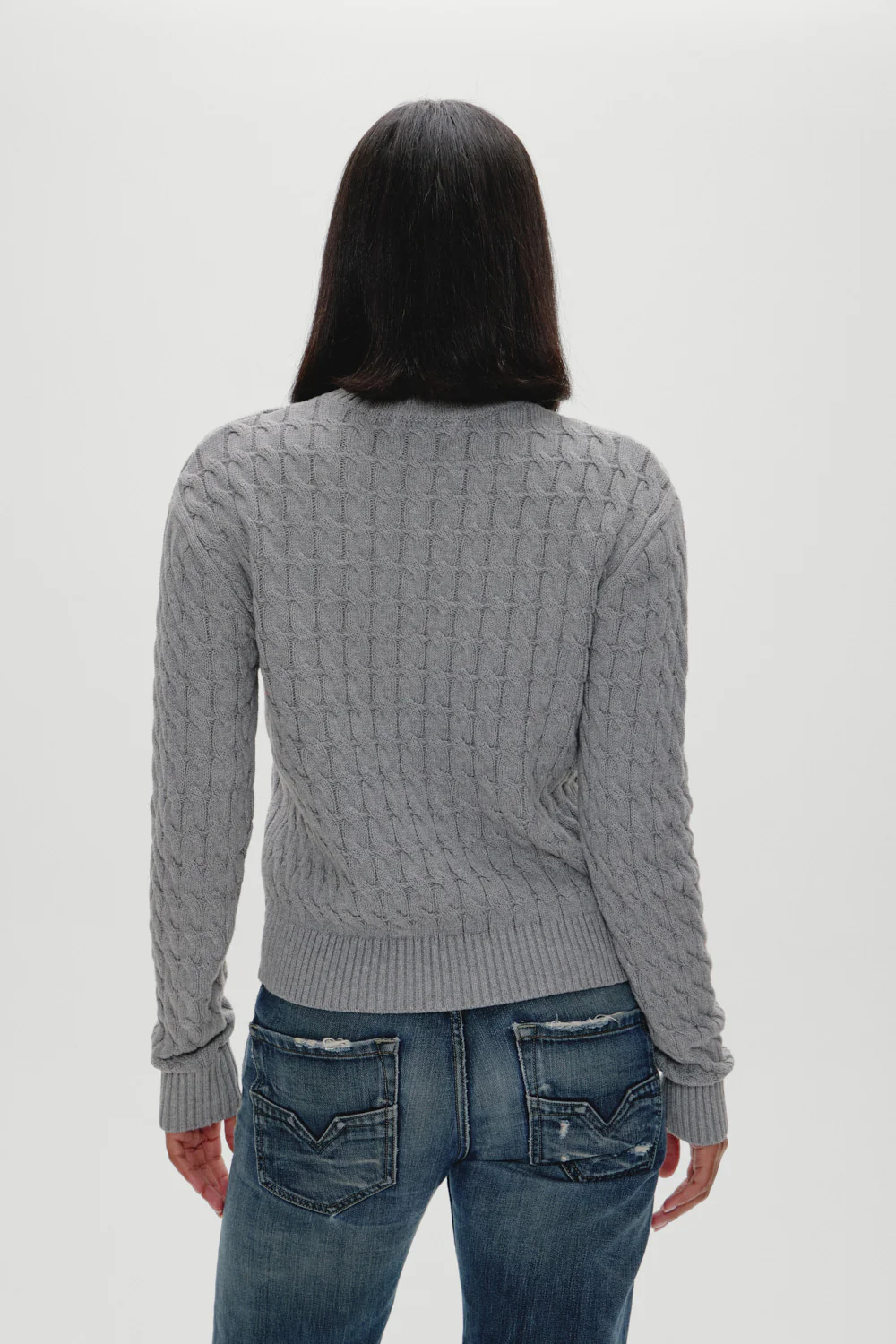 Prince Cable Knit Sweater - Cloud Cover - Image 4