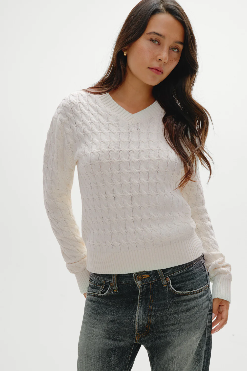Prince Cable Knit Sweater - Honeymoon - Image 4