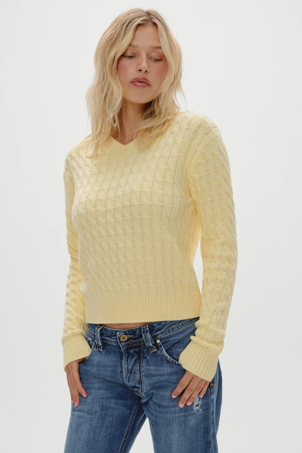 Prince Cable Knit Sweater - Vanilla Sugar - Image 8