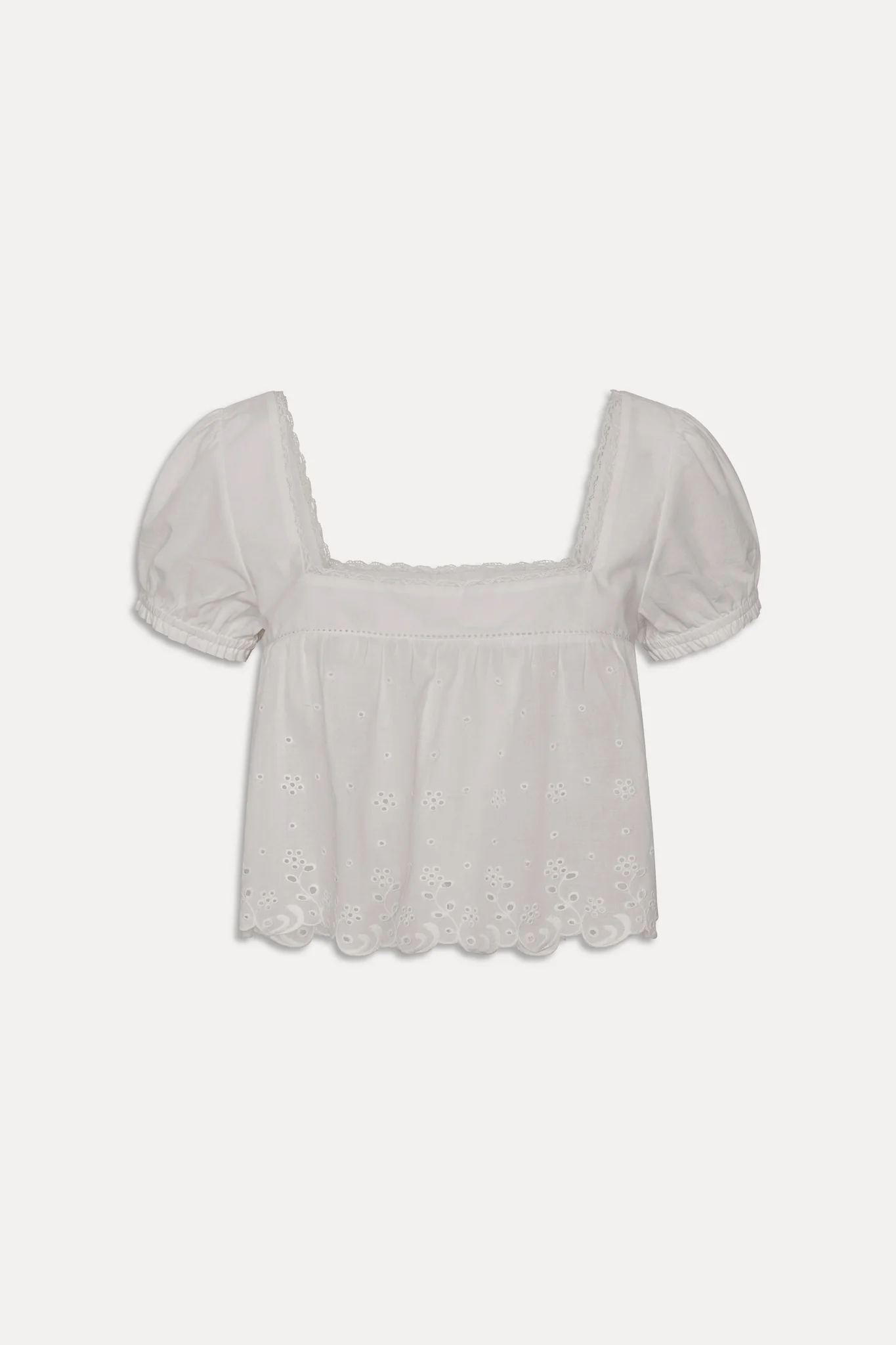Princess Cropped Blouse - Daisy Eyelet - Image 3