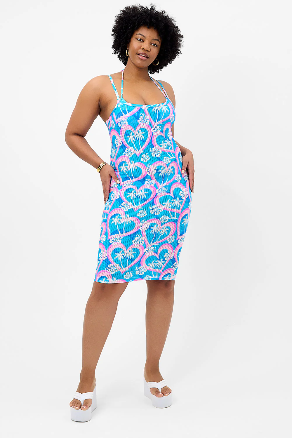 Quinn Mesh Midi Dress - Tropic Love - Image 3