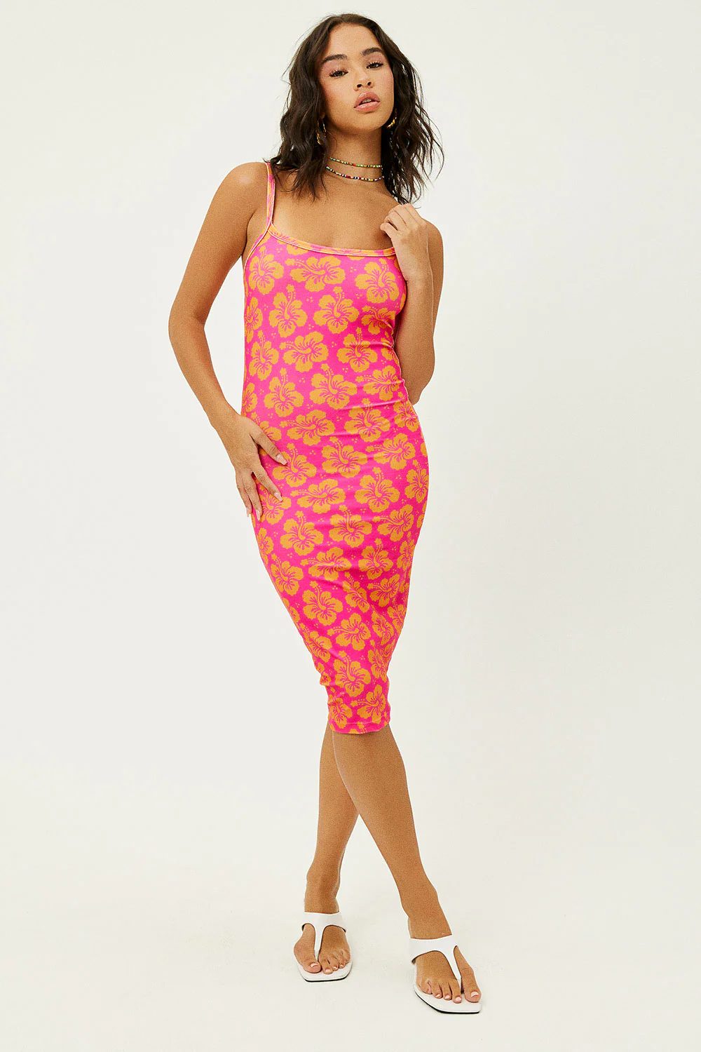 Quinn Terry Floral Dress - Hibiscus Honey - Image 2