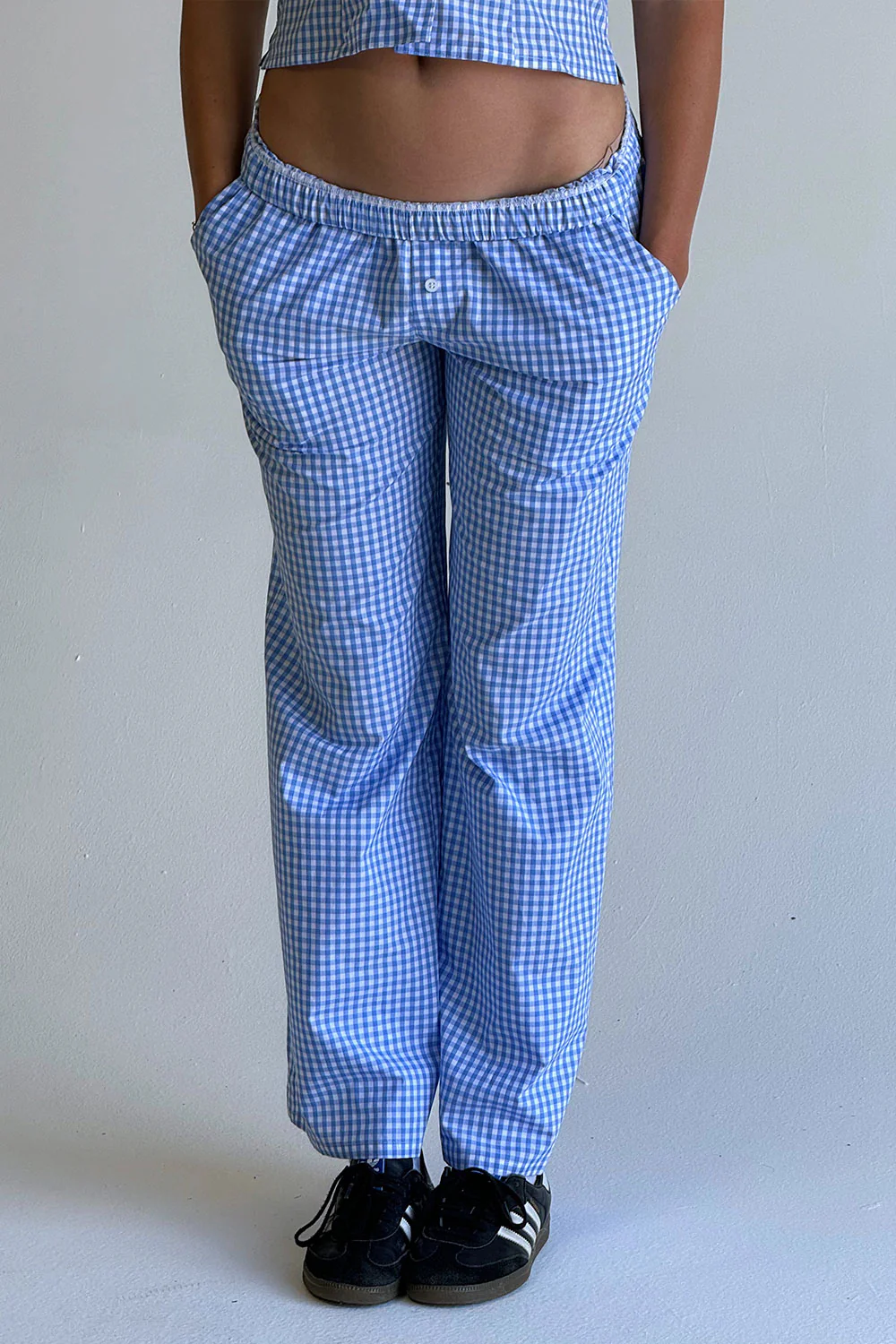 Raleigh Cotton Pant - Cloud Gingham - Image 2