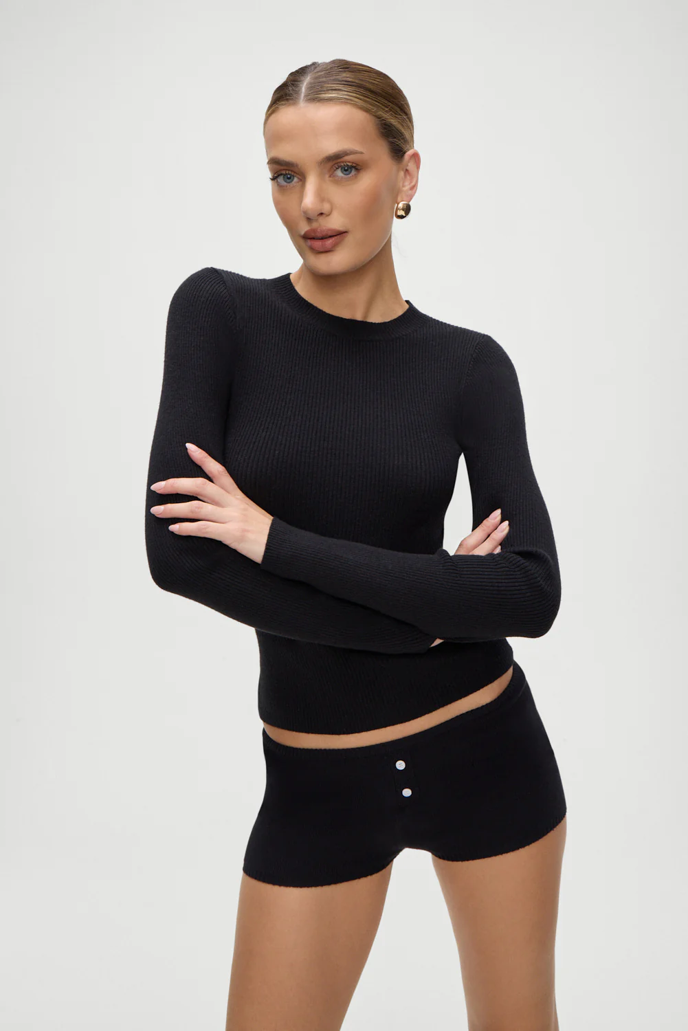 Riley Knit Sweater - Black - Image 2