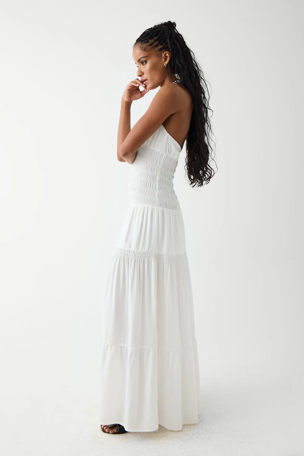River Halter Maxi Dress - White - Image 6