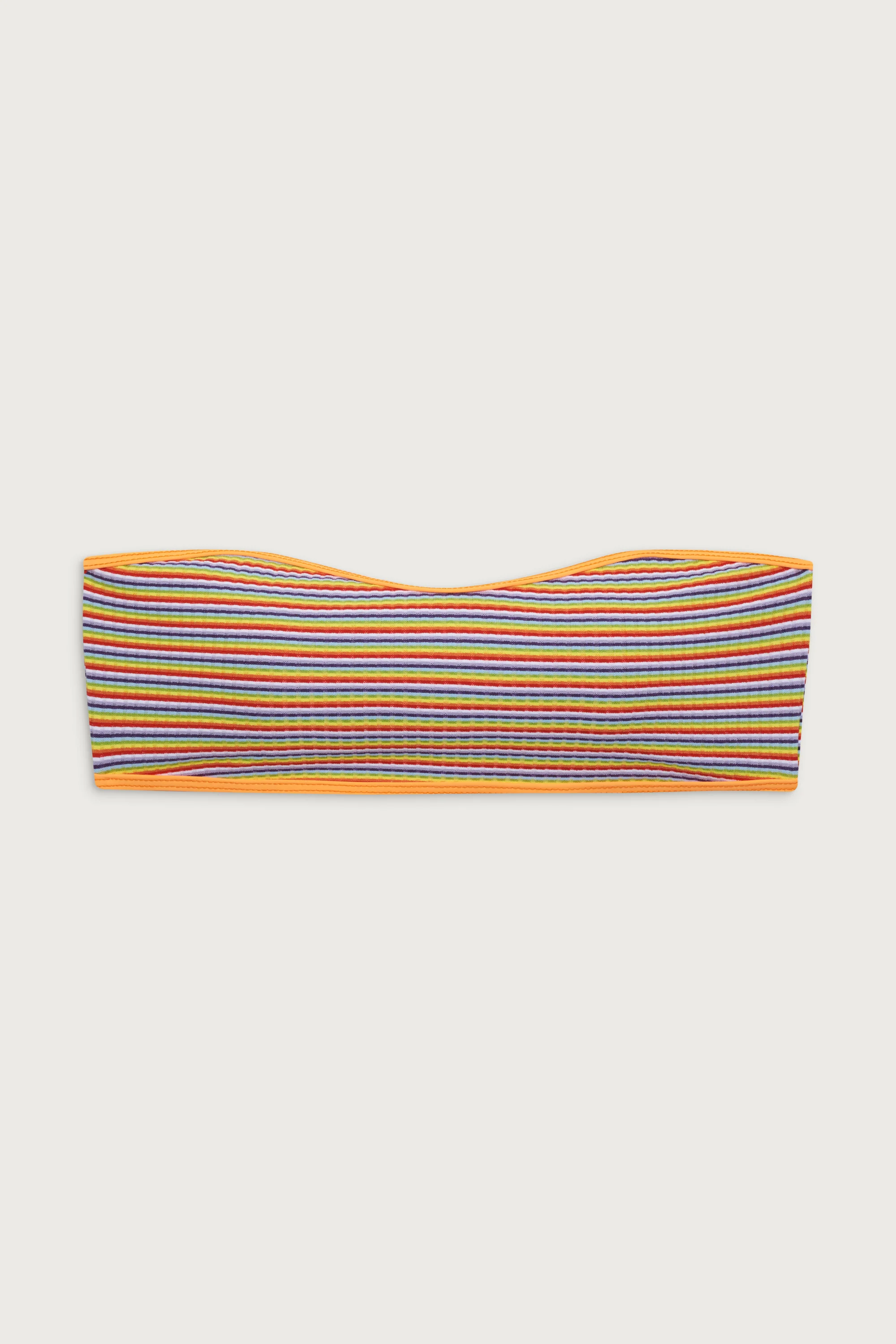 Rosabella Striped Bandeau Bikini Top - Hawaiian Sky - Image 3
