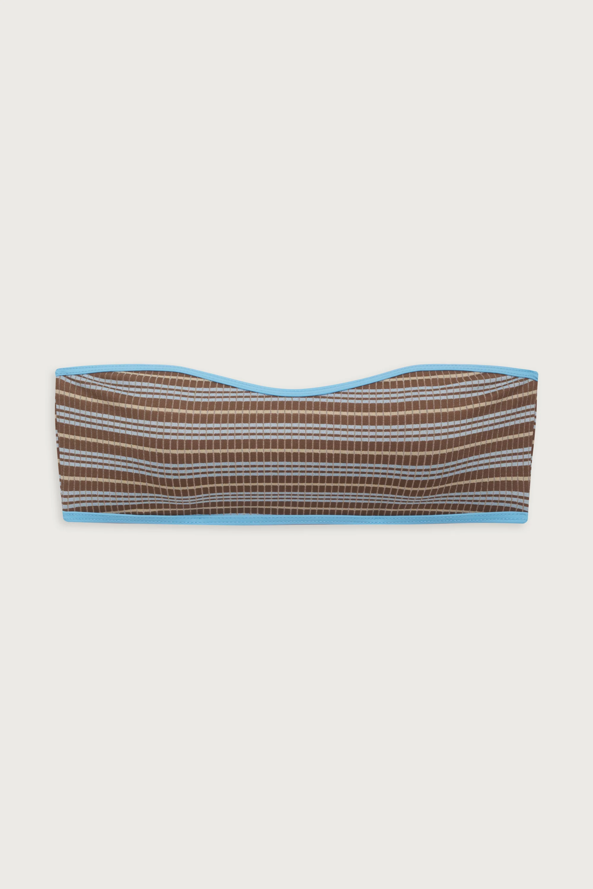 Rosabella Striped Bandeau Bikini Top - Ocean Stone - Image 3
