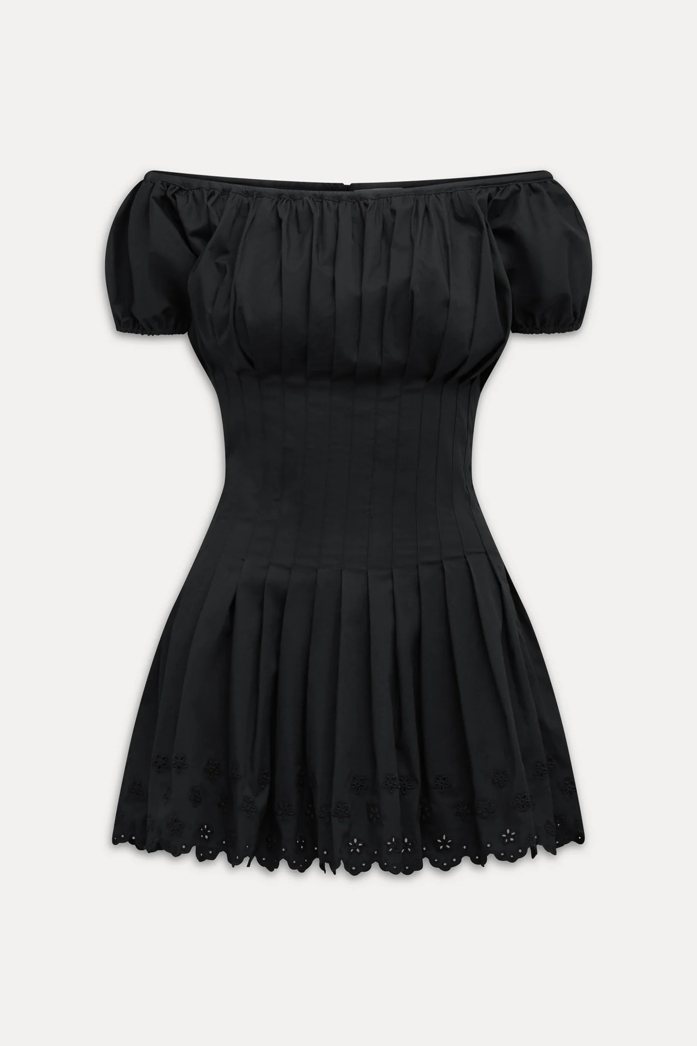 Sadie Embroidered Mini Dress - Black - Image 3
