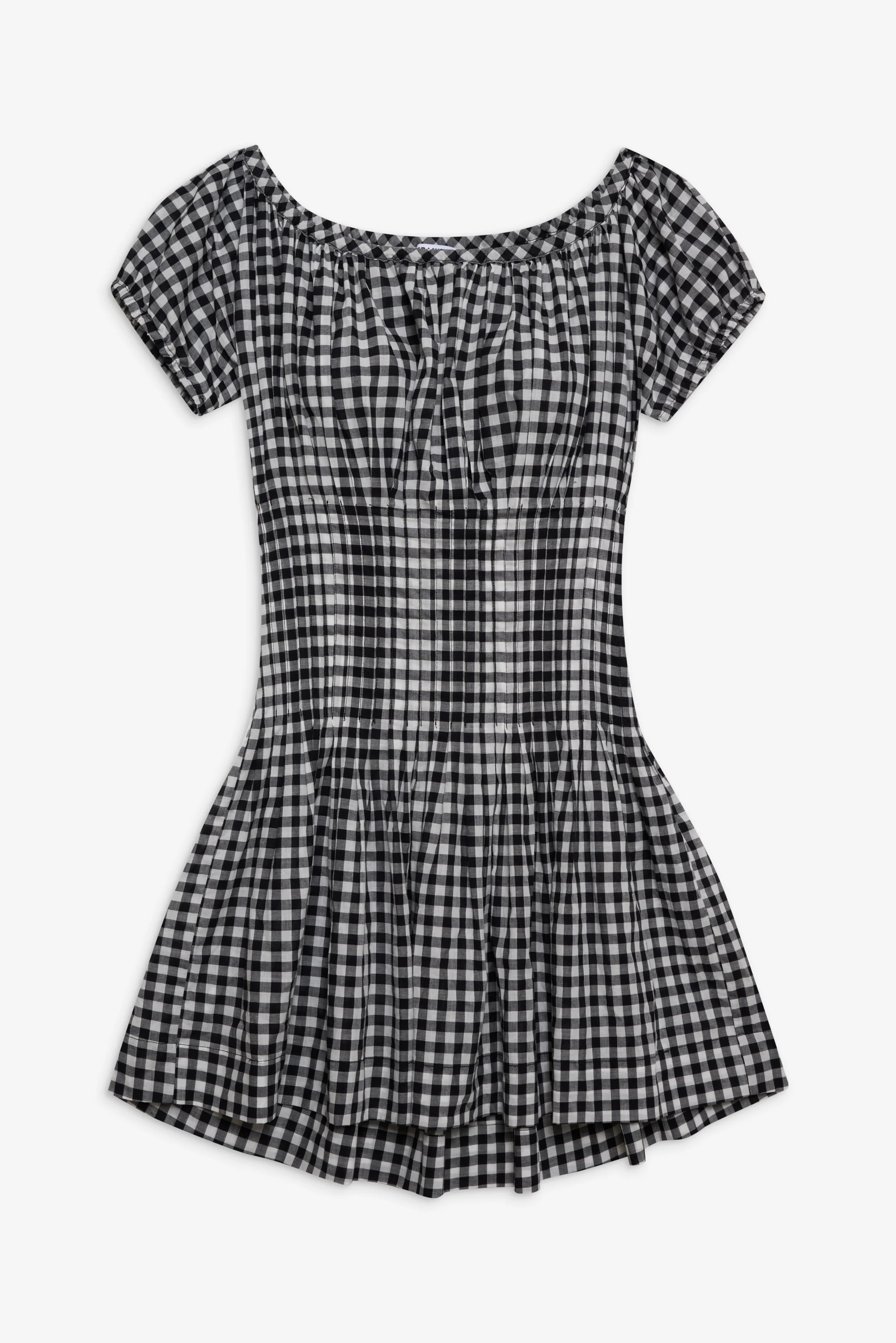 Sadie Gingham Mini Dress - Black Gingham - Image 3