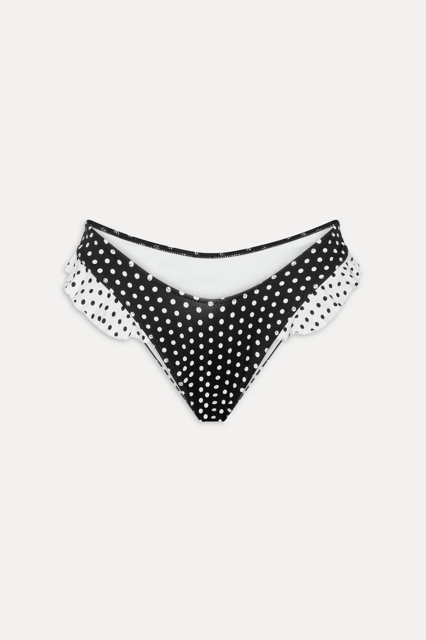 Sandy Micro Ruffle Bikini Bottom - Classic Polka Dot - Image 3