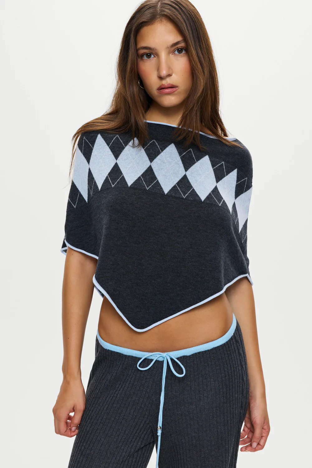Scout Knit Poncho - Stone - Image 6