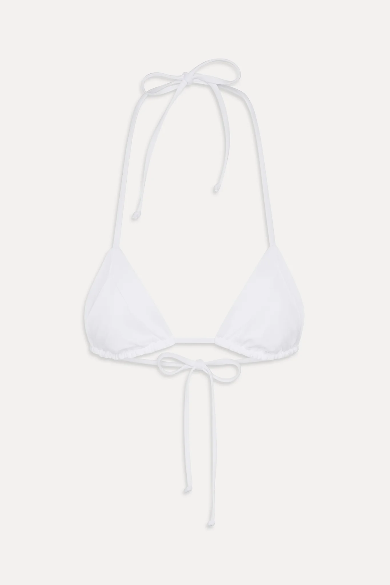 Sky Triangle Halter Bikini Top - Optic White - Image 3