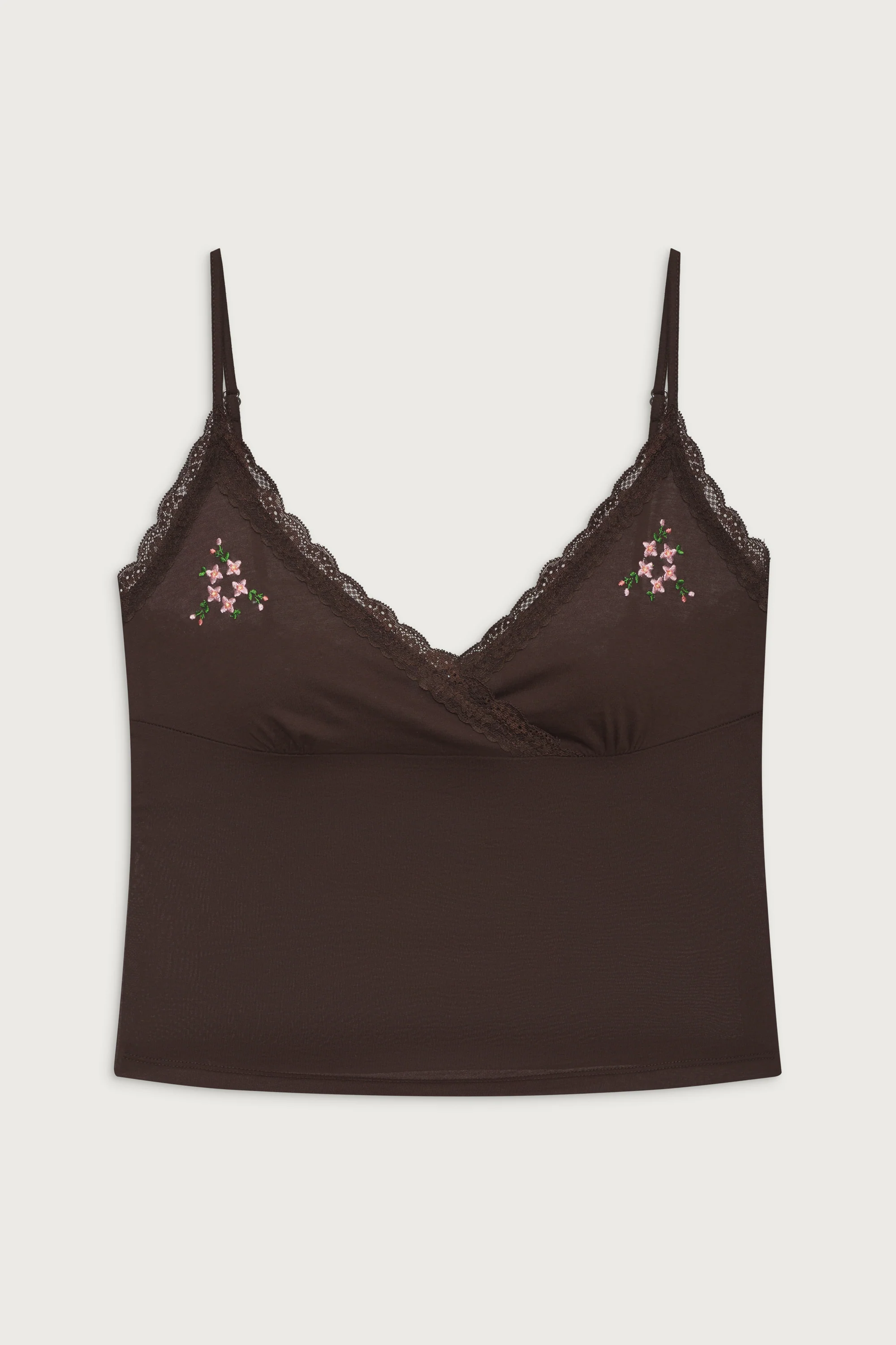 Sleepy Embroidered Tank - Bourbon - Image 2