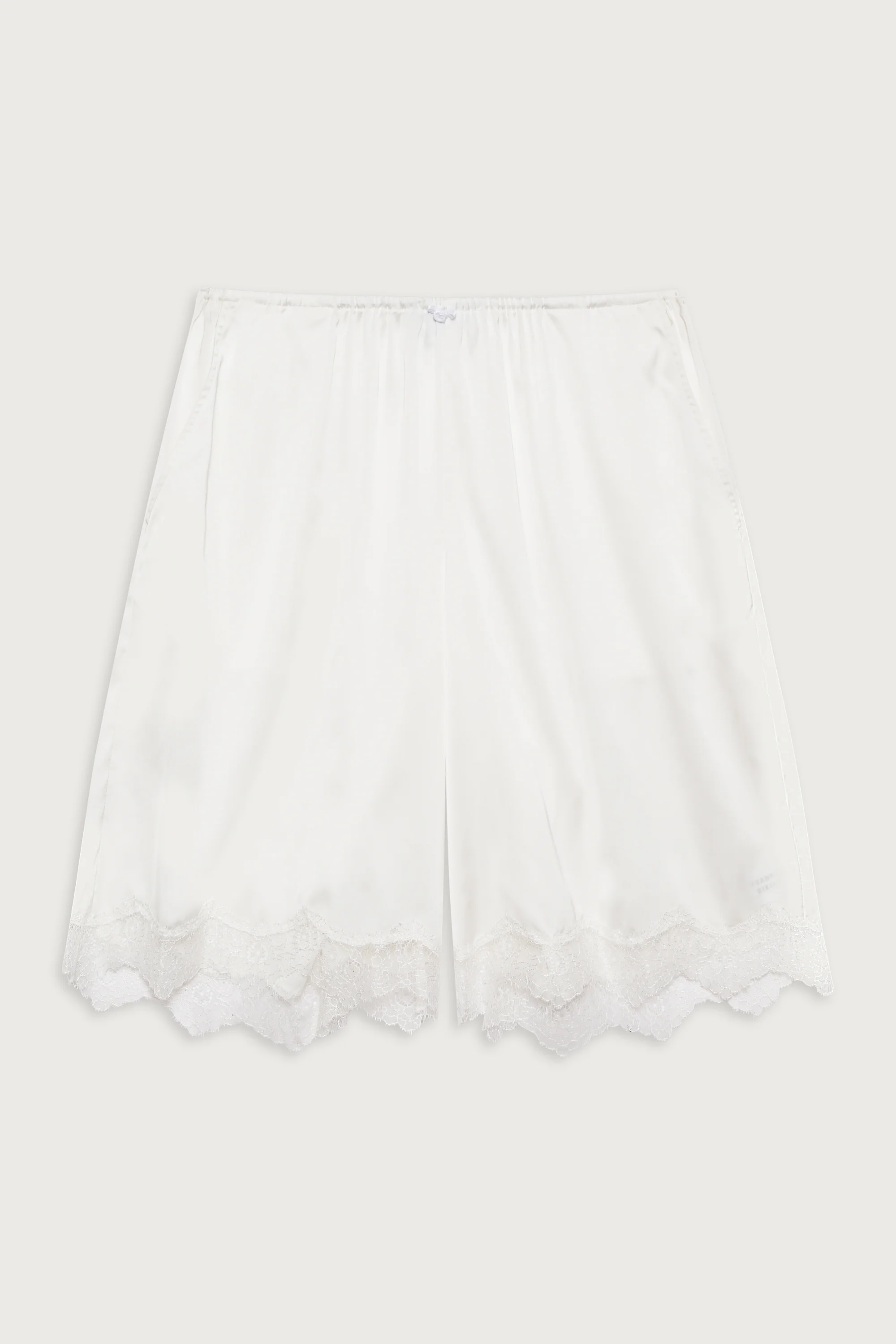 Snuggle Satin Capri Short - White - Image 3