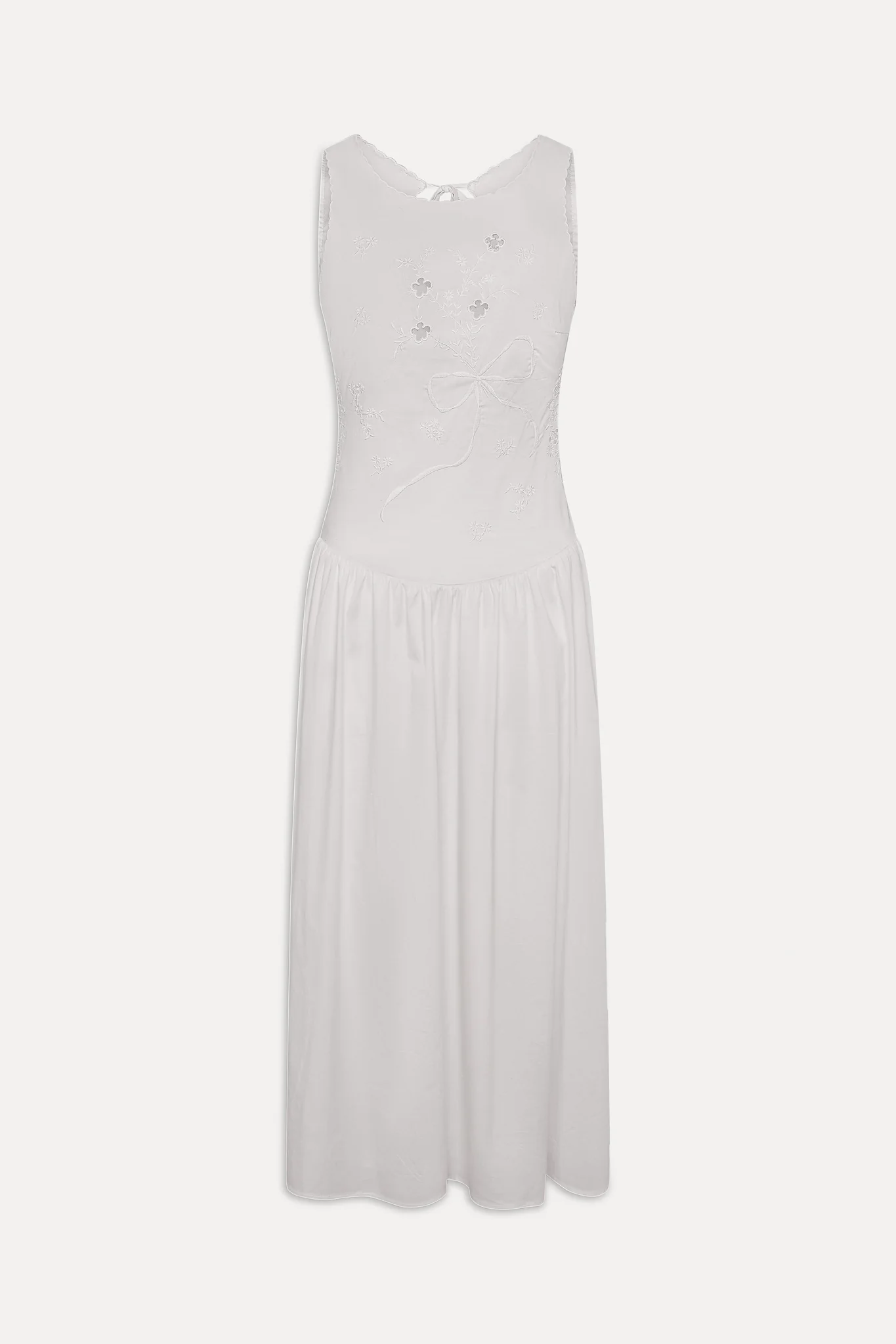 Soleil Backless Embroidered Midi Dress - Sleepy Angel - Image 3