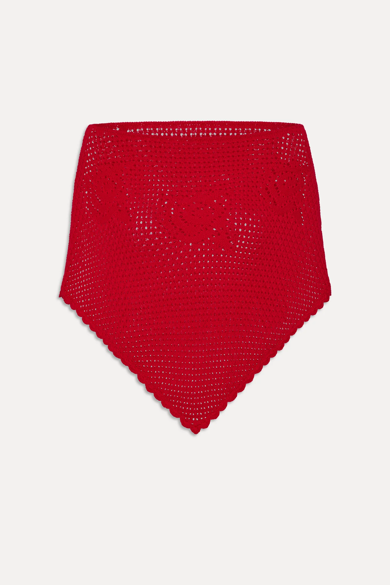 Sophie Crochet Poncho - Red Rose - Image 3