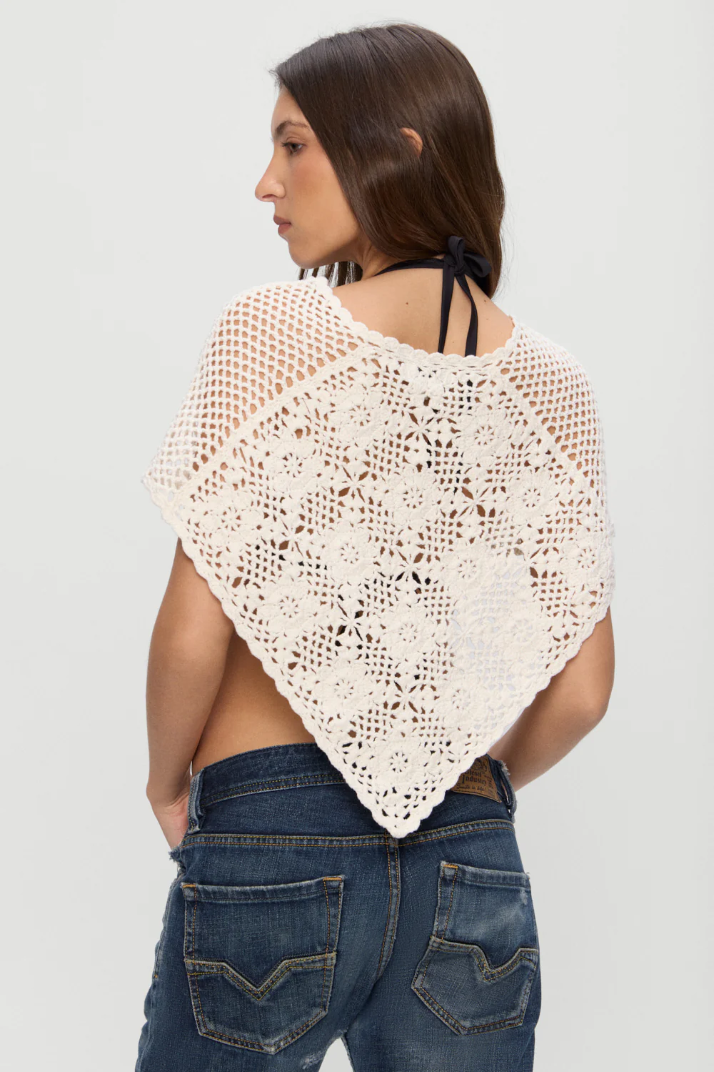 Sophie Crochet Poncho - Soft Sand - Image 5