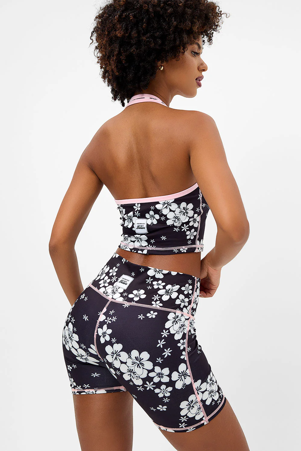 Speedy High Waist Floral Biker Short - Plush Plumeria - Image 2