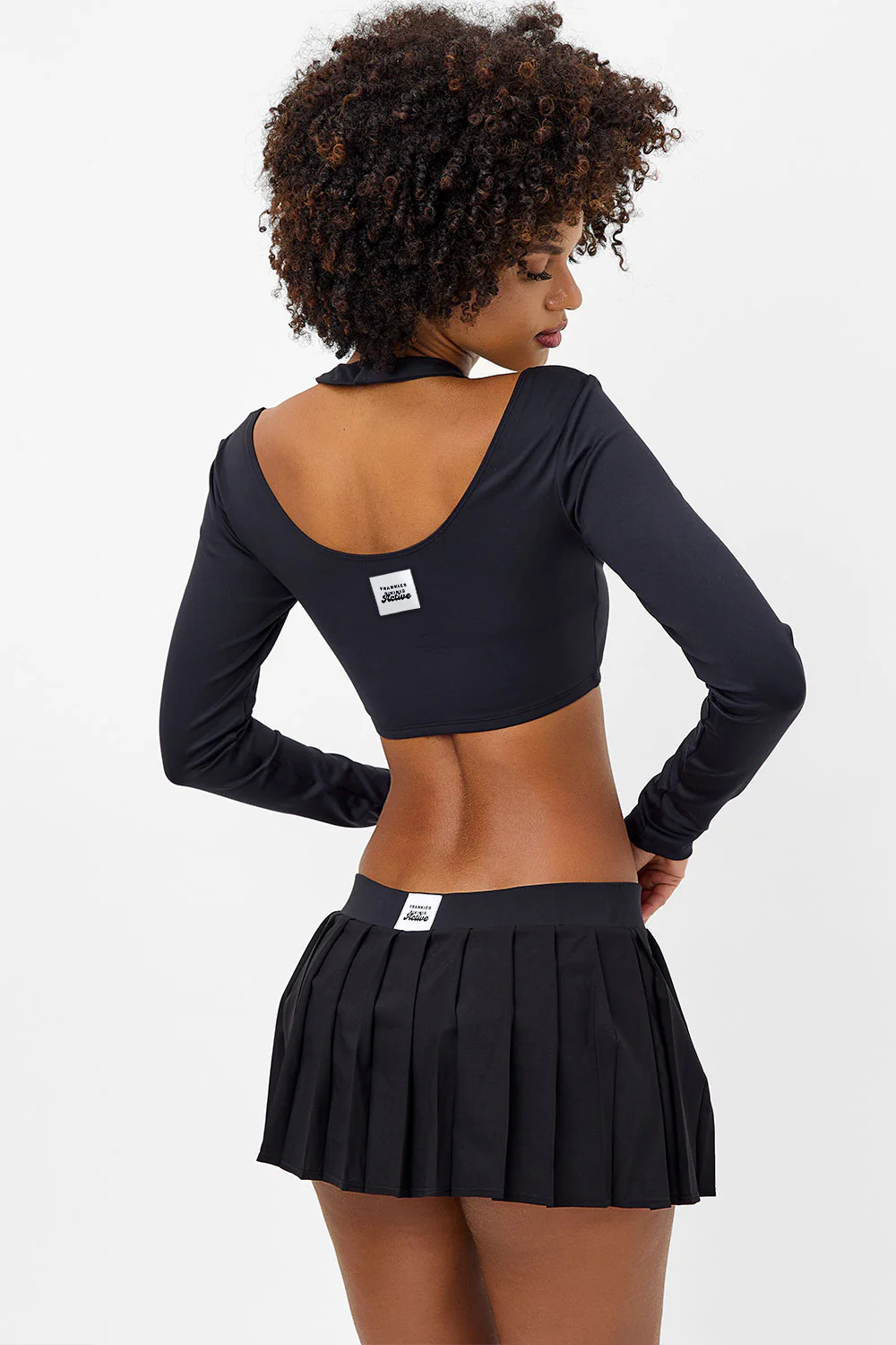 Speedy Long Sleeve Crop Top - Black - Image 4