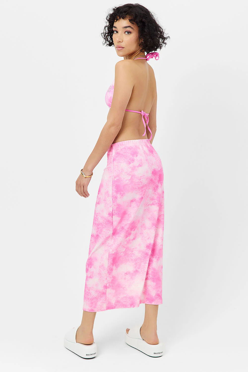 Stacey Terry Maxi Skirt - Distorted Pink Dye - Image 3