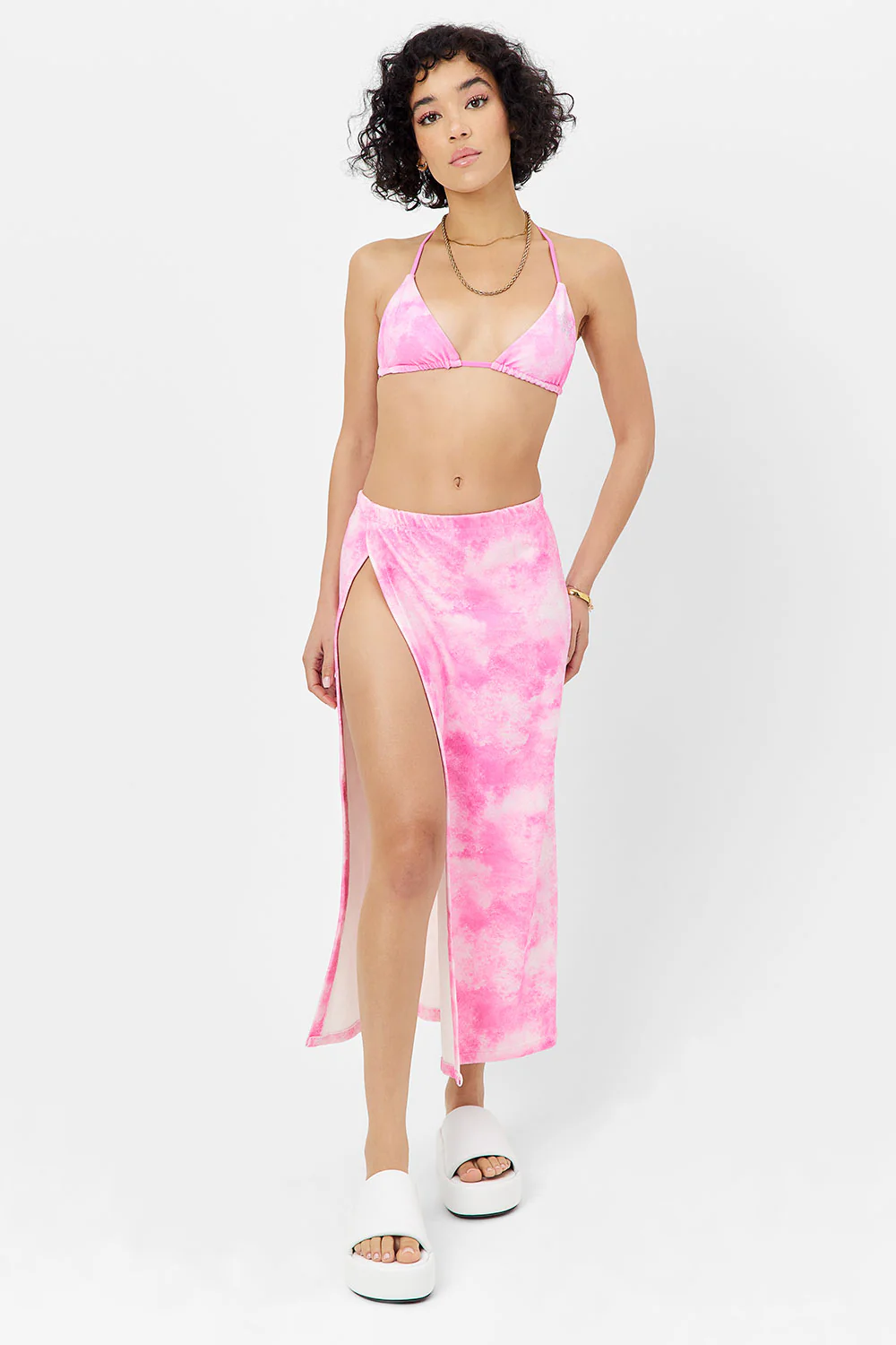 Stacey Terry Maxi Skirt - Distorted Pink Dye - Image 4