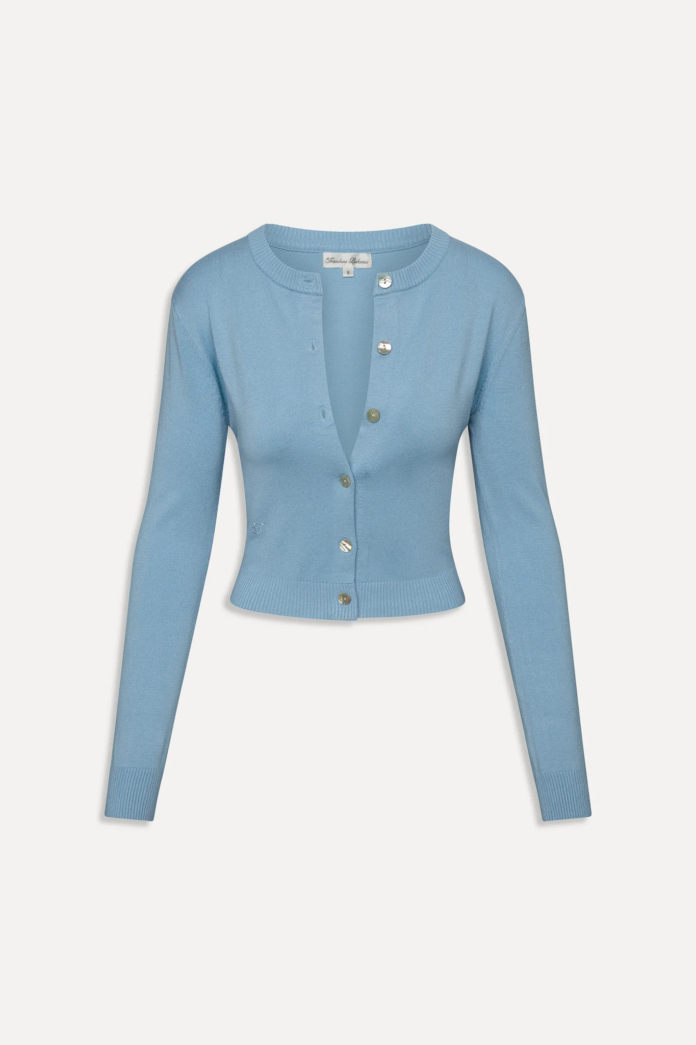 Sundae Cropped Cardigan - Blue Vanilla - Image 3