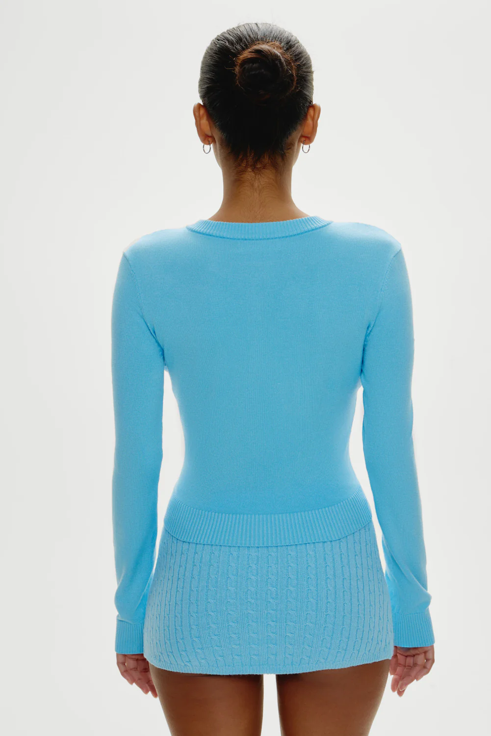 Sundae Cropped Cardigan - Blue Vanilla - Image 5