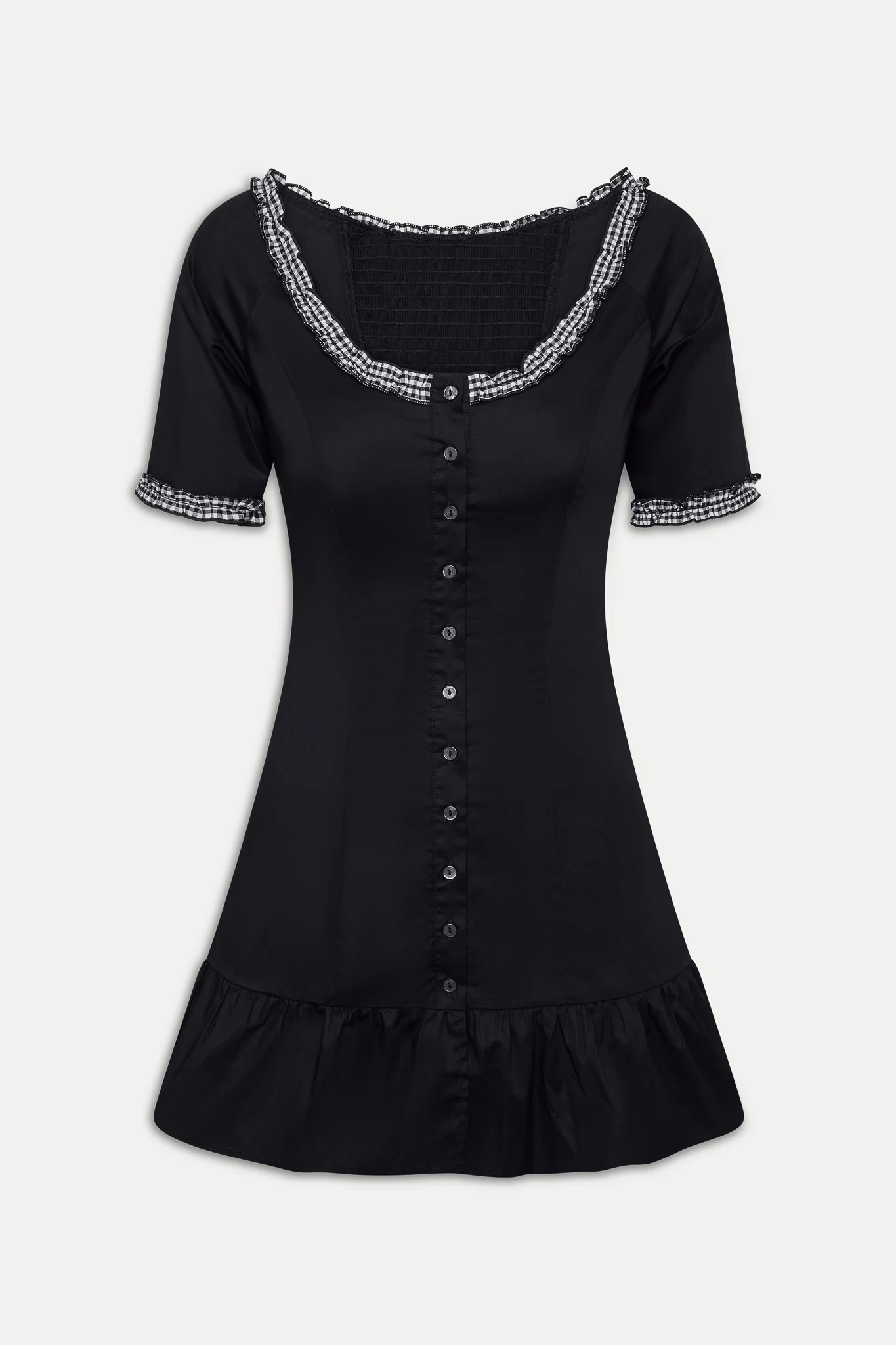 Sweet Dreams Cotton Mini Dress - Black - Image 3