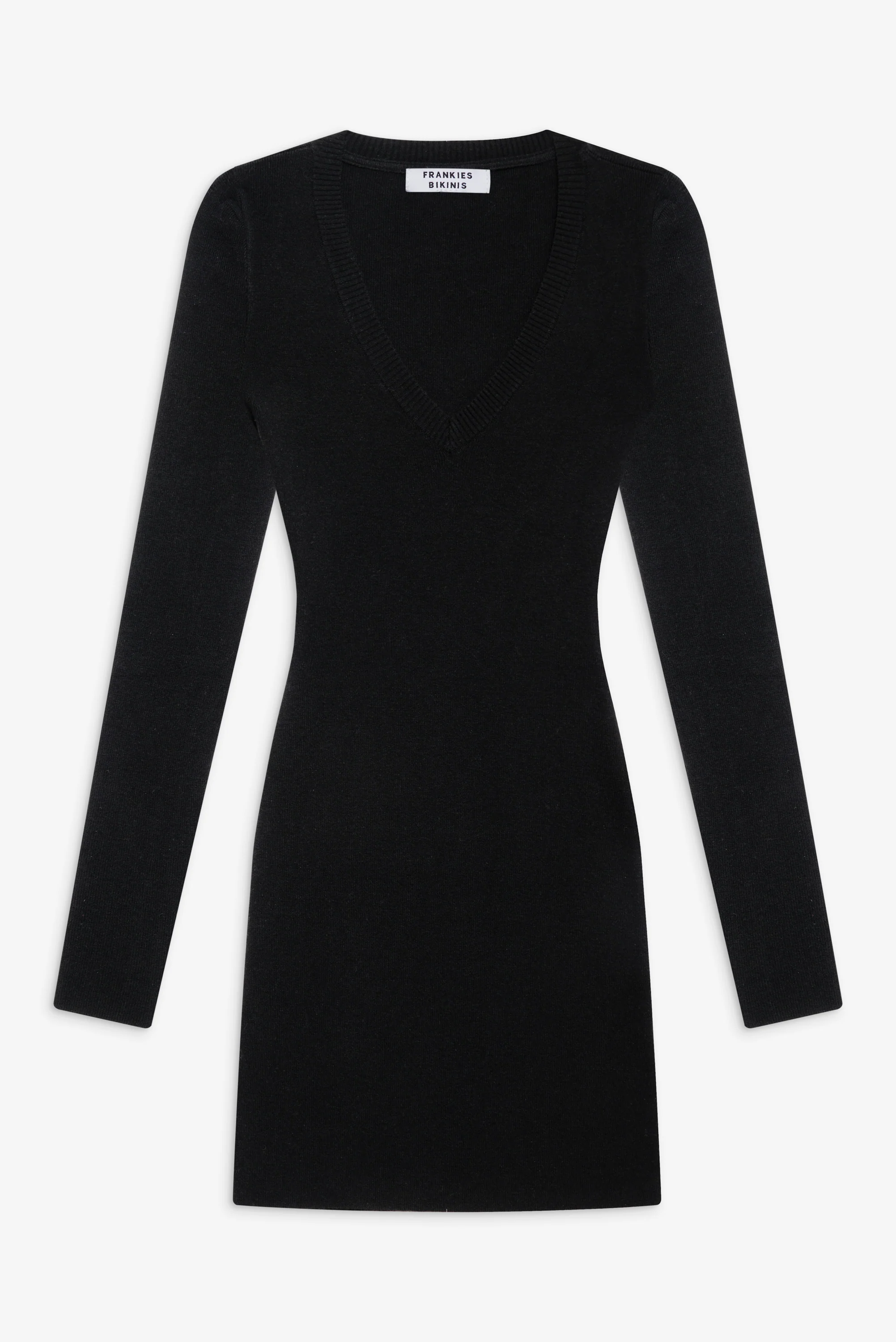 Sweetheart Knit Dress - Black - Image 3