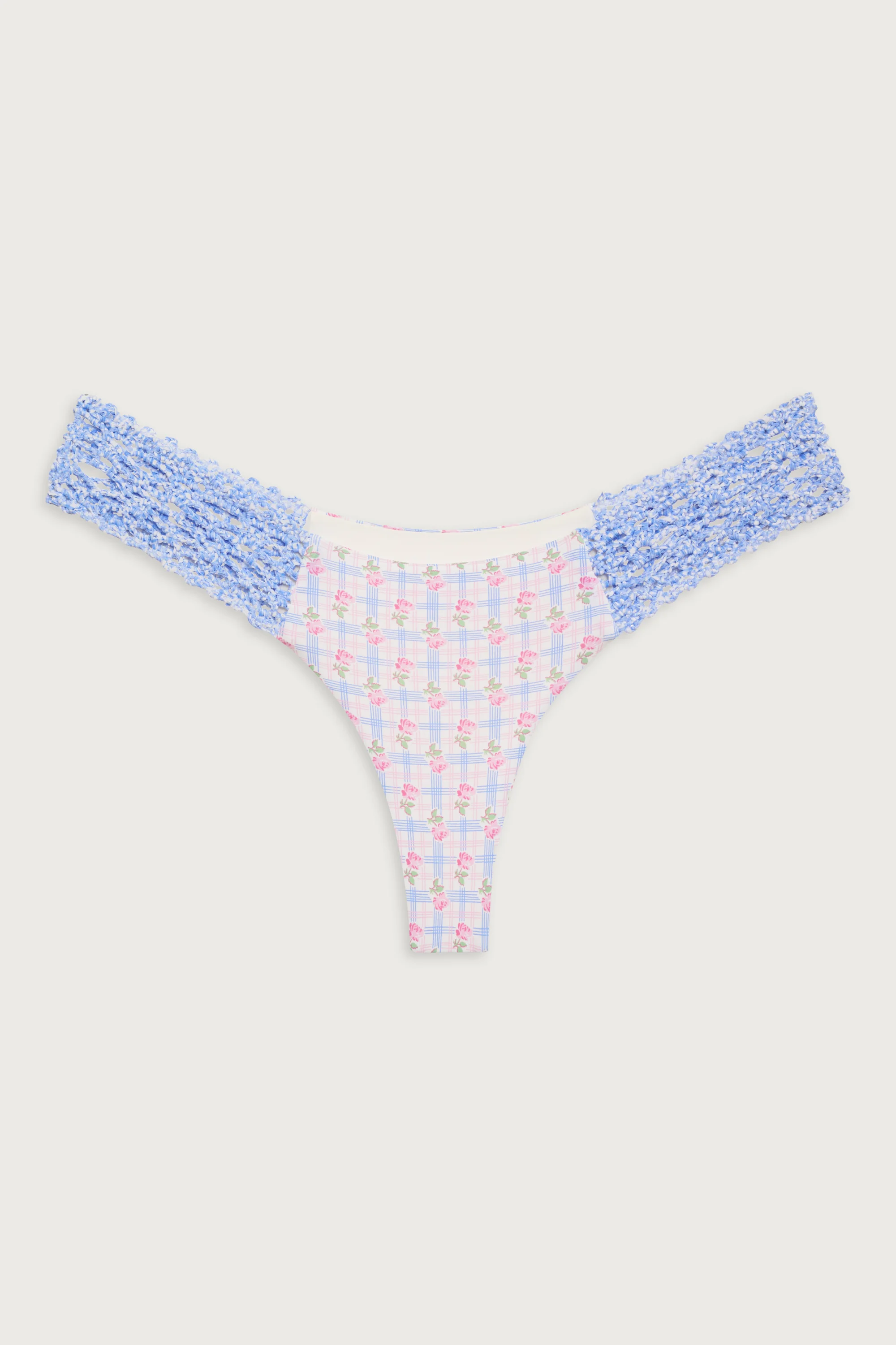 Tanner Plaid Cheeky Bikini Bottom - Rose Picnic - Image 3