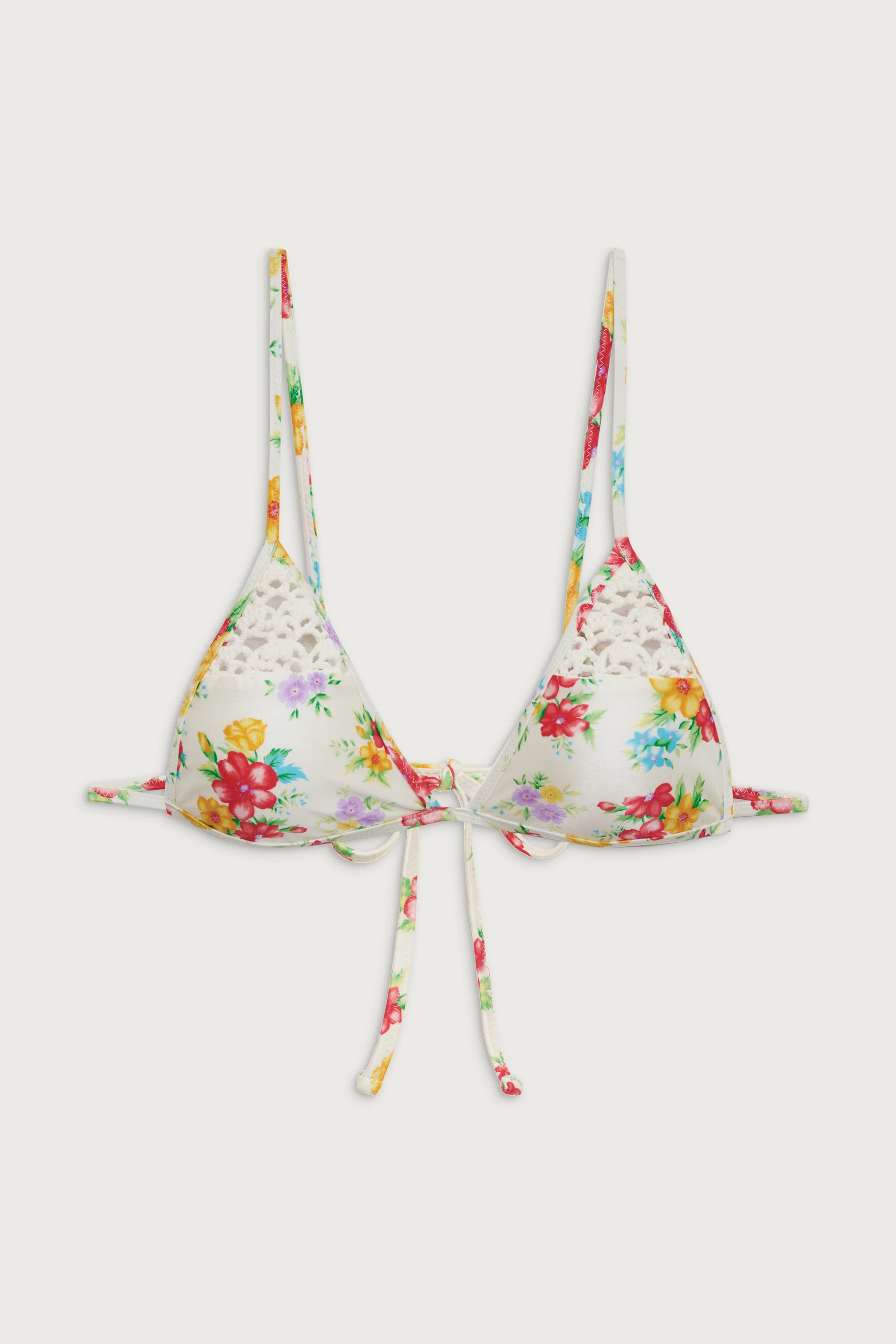 Tanner Shine Triangle Bikini Top - Sweet Hibiscus - Image 3