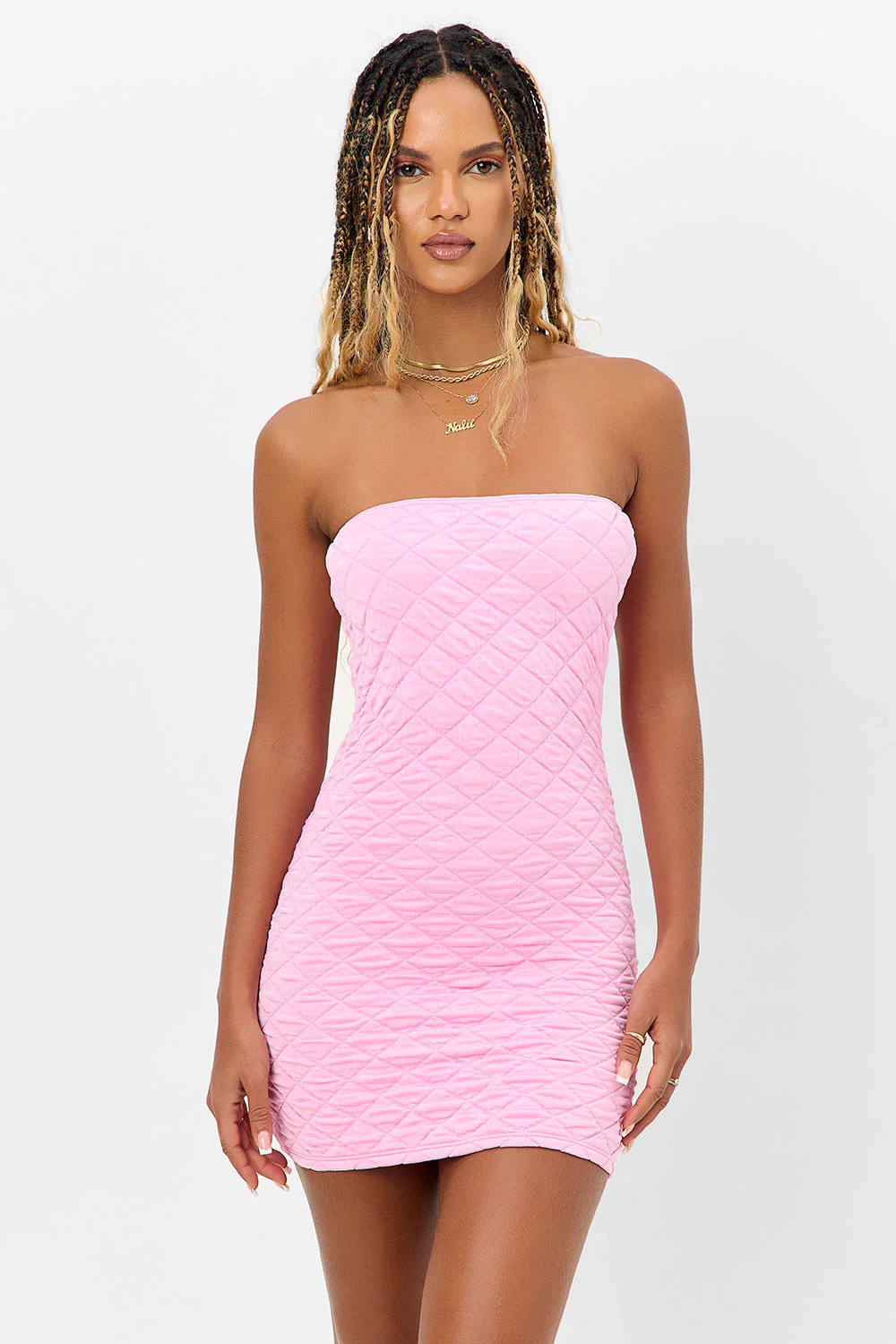 Taylor Strapless Tube Dress - Baby Pink - Image 4