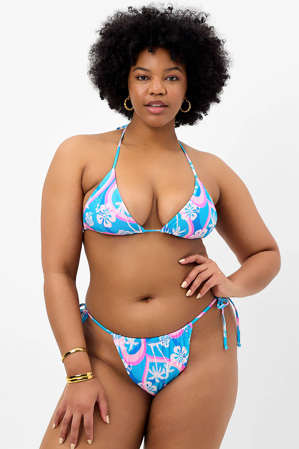 Tia Mesh String Bikini Bottom - Tropic Love - Image 3