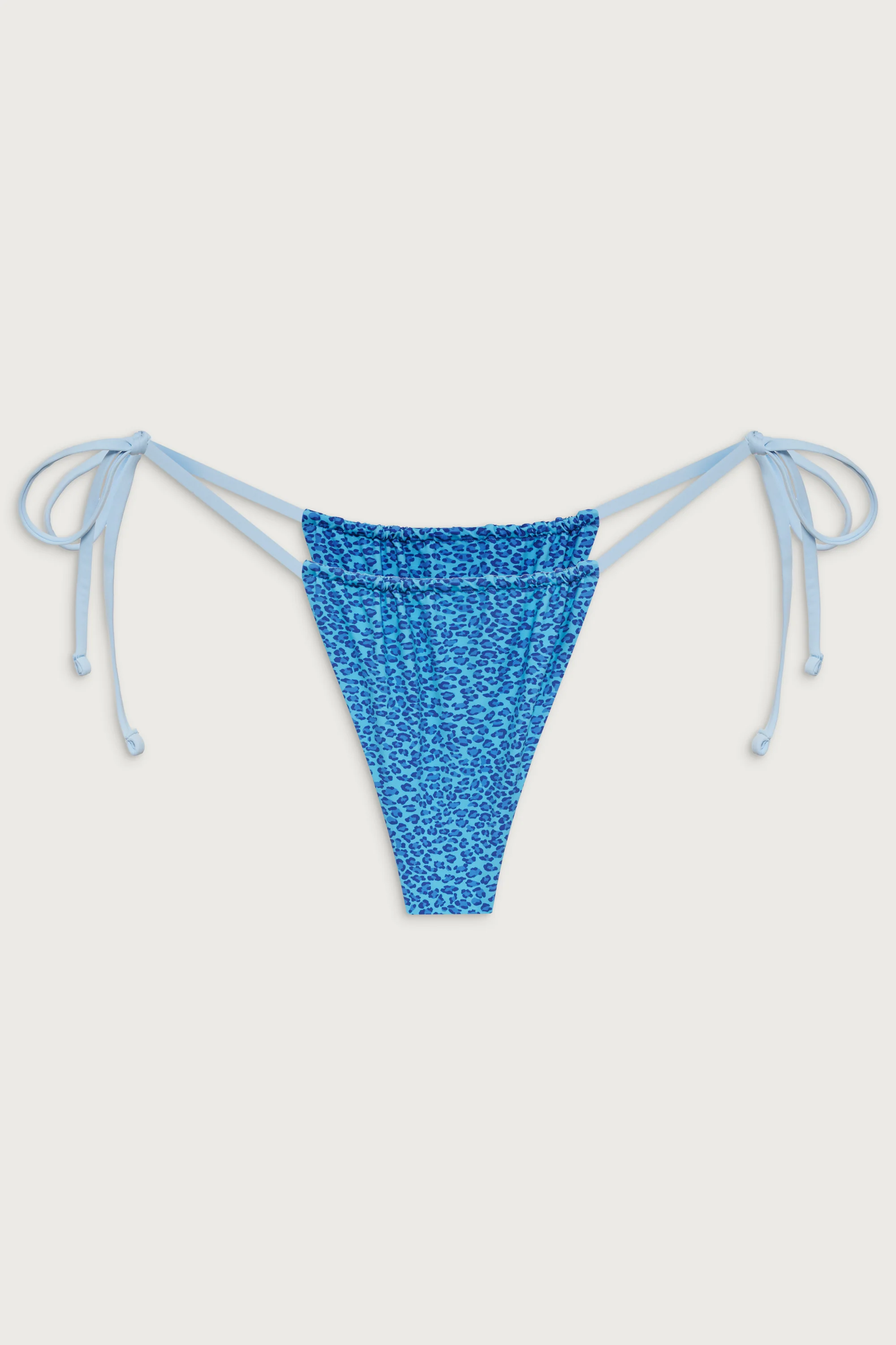 Tia Skimpy String Bikini Bottom - Cobalt Cheetah - Image 3