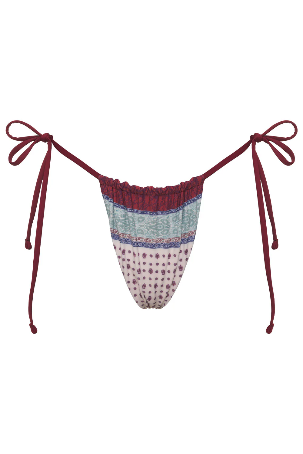 Tia String Bikini Bottom - Sand Paisley - Image 5