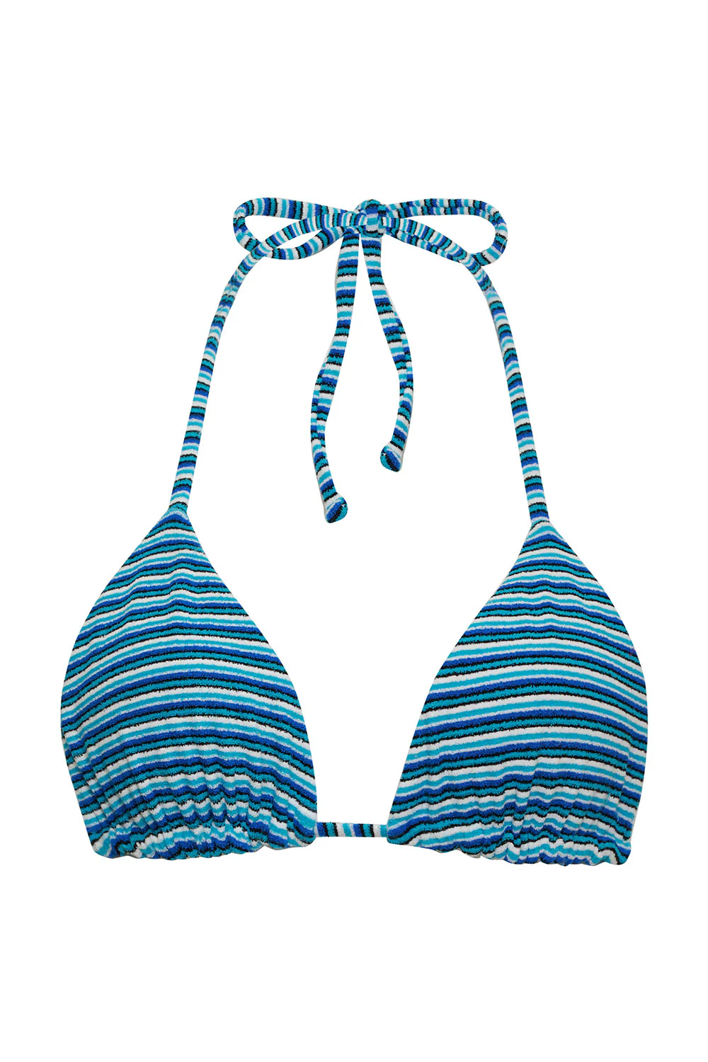 Tia Striped Terry Bikini Top - Positano Stripe - Image 6