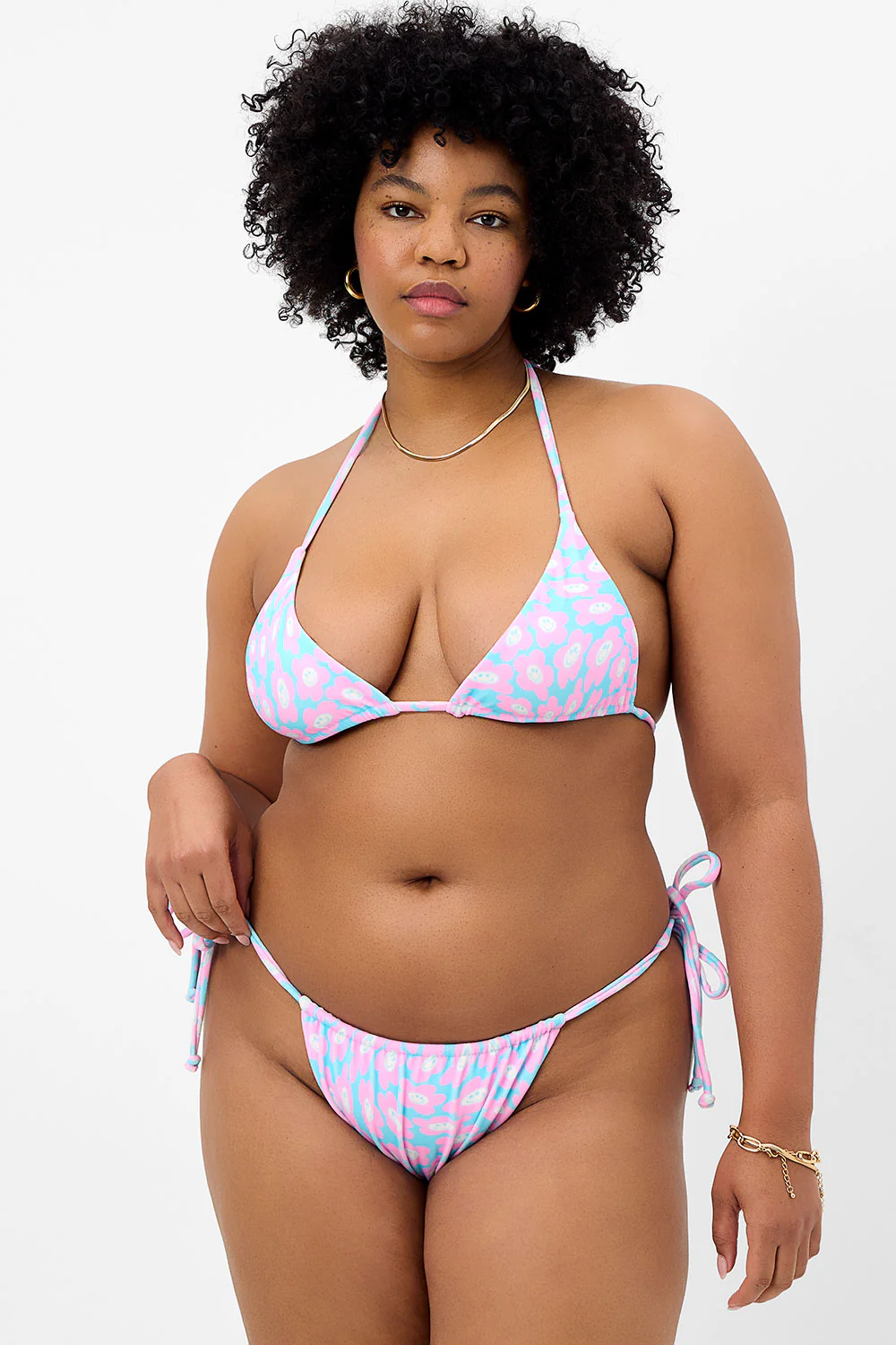 Tia Terry Triangle Bikini Top - Daisy Dream - Image 2