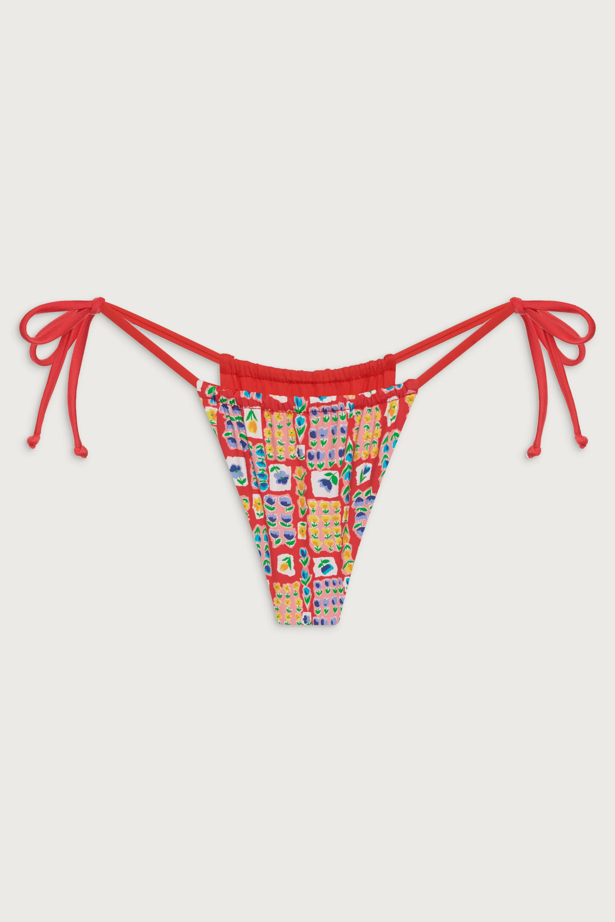 Tia Tie Side Skimpy Bikini Bottom - Field of Dreams - Image 3
