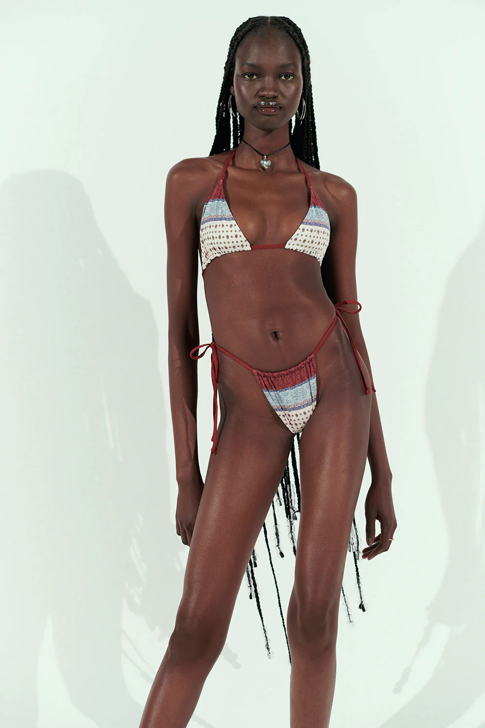 Tia Triangle Bikini Top - Sand Paisley - Image 2